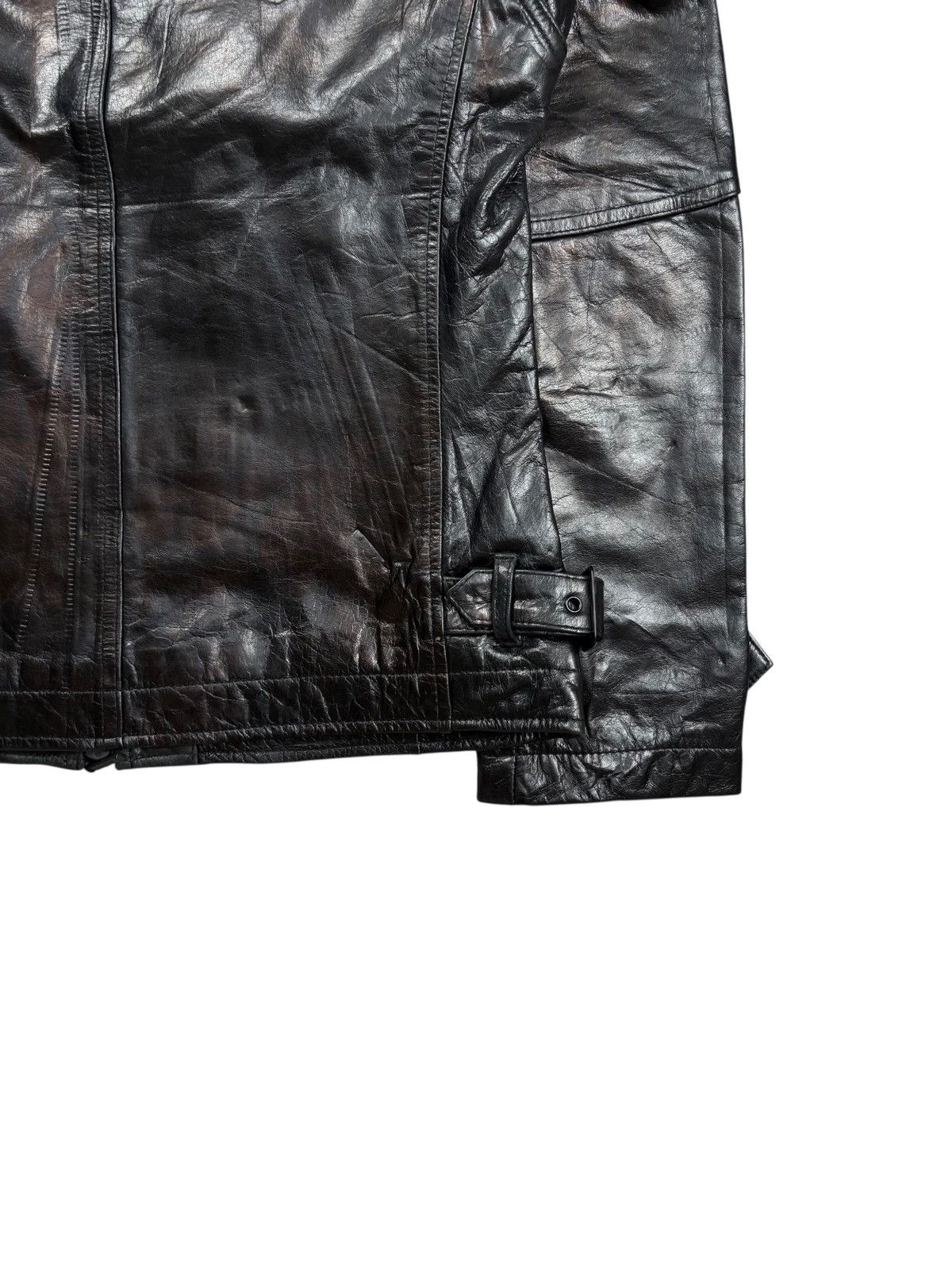 Ekam 2000s Atelier Sab - Rider Burned Leather Jacket Size US M / EU 48-50 / 2 - 5 Thumbnail