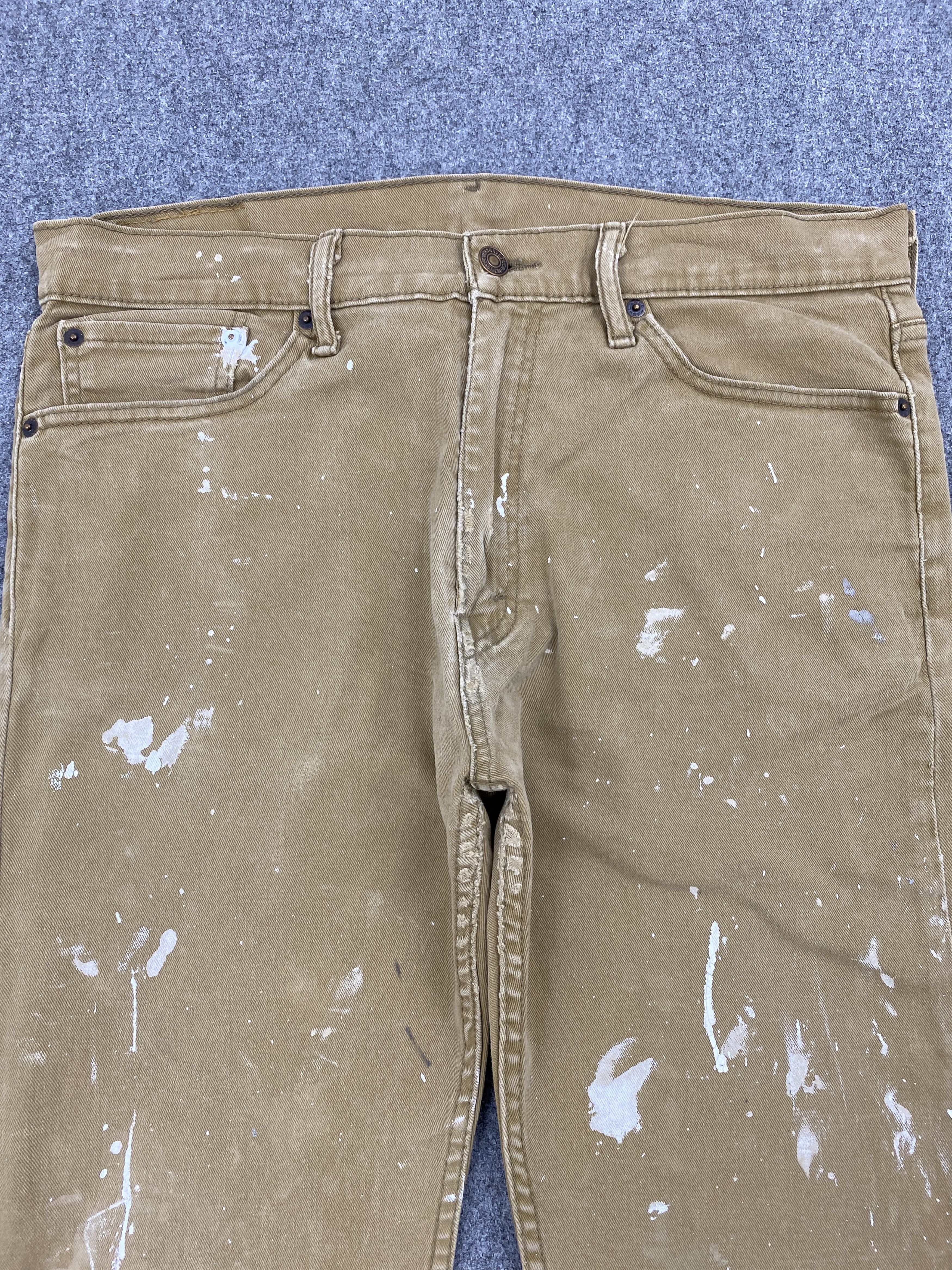 Levi's × Vintage Splatter Paint Vintage Levis 513 Brown Jeans Size US 34 / EU 50 - 2 Thumbnail