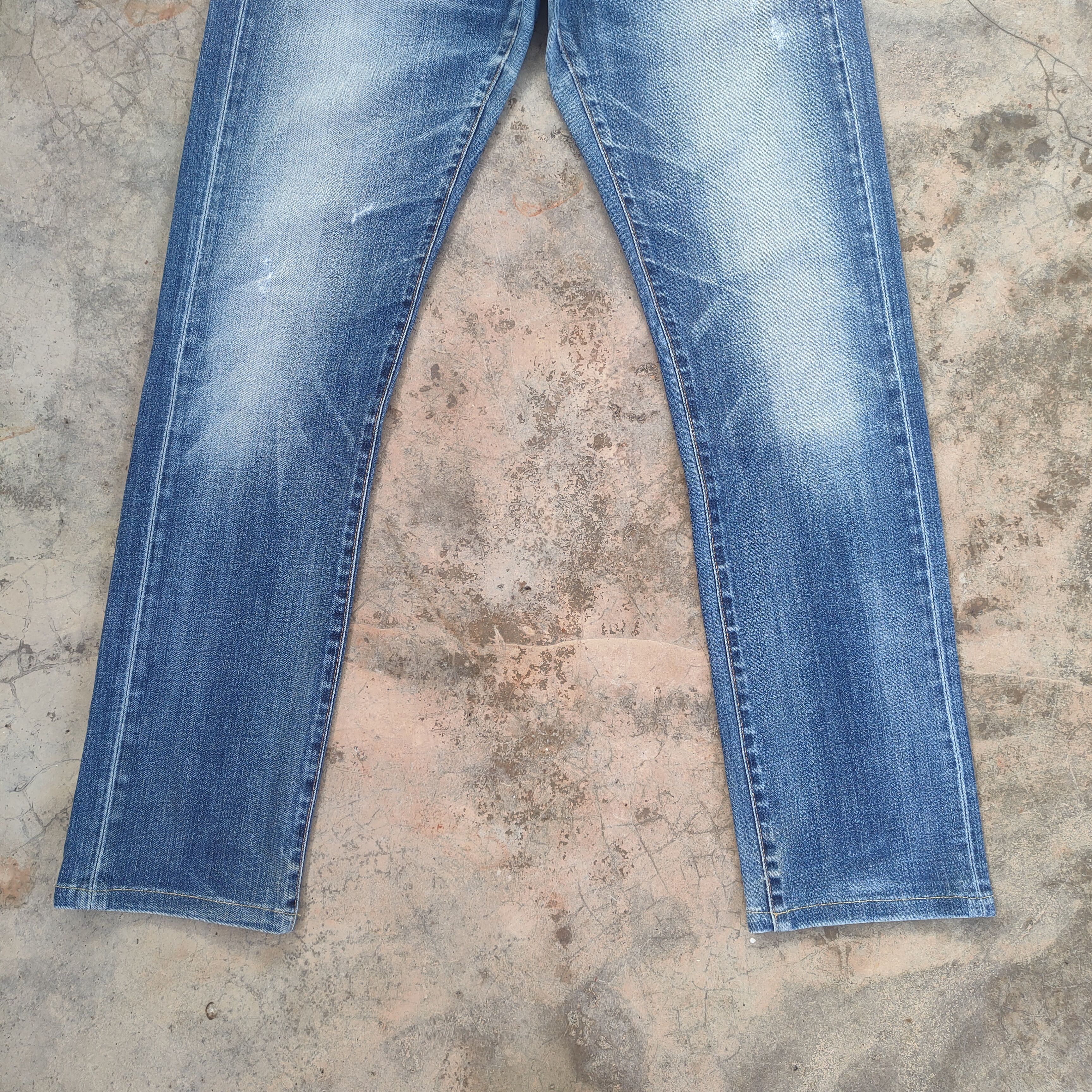 Japanese Brand W32 VINTAGE JAPANESE SKINNY FADED DISTRESSED JEANS PANTS Size US 32 / EU 48 - 4 Thumbnail