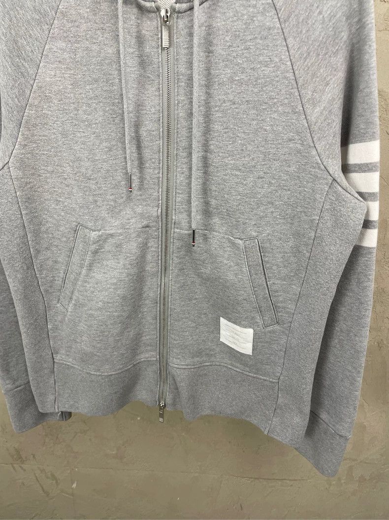 Thom Browne Thom Browne Gray four-striped zipper jacket 2506-Nextarrow Size US XL / EU 56 / 4 - 3 Thumbnail