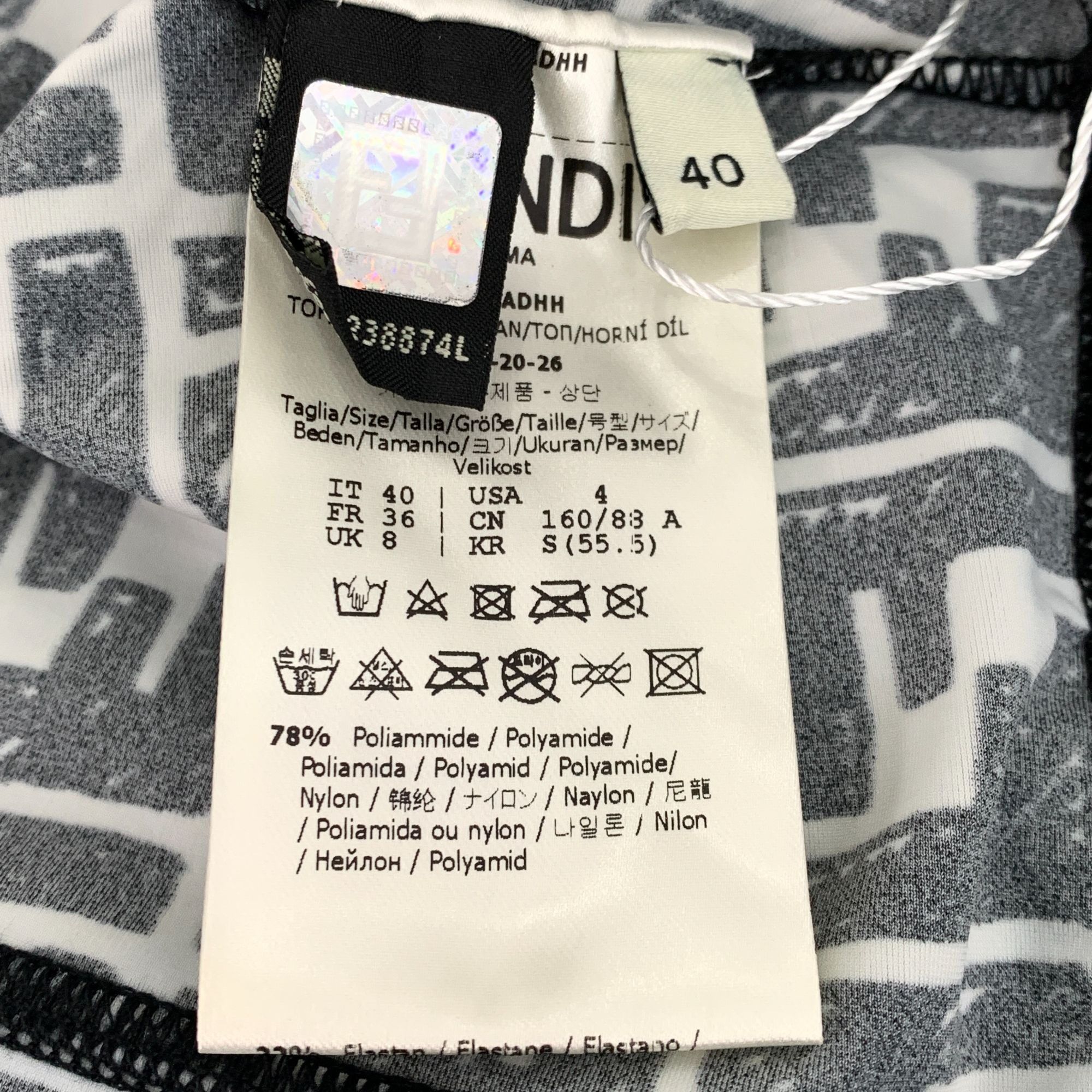 Fendi Fendi Roma Logo Full Print Round Neck Long Sleeve Crop Top T Size M / US 6-8 / IT 42-44 - 3 Thumbnail