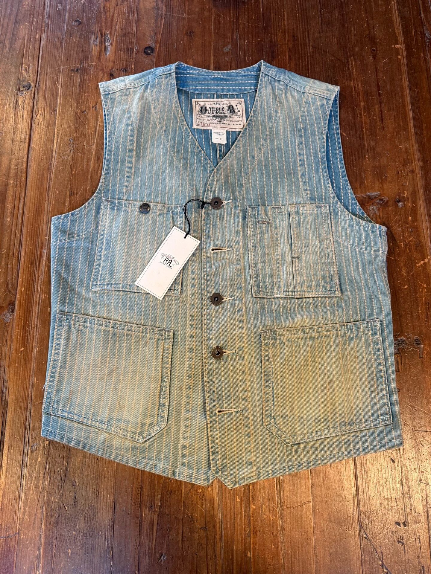 RRL Ralph Lauren RRL Wabash Stripe Vest Size US S / EU 44-46 / 1 - 1 Thumbnail
