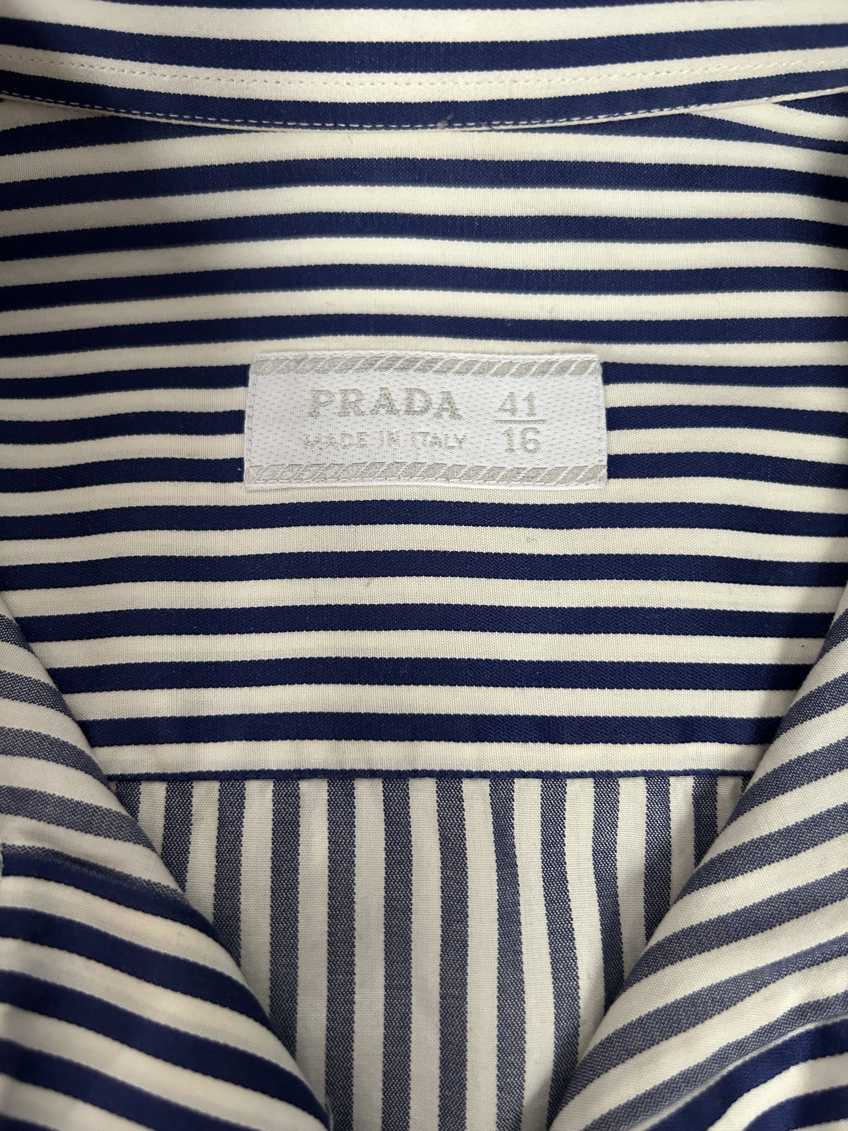 Prada Prada Blue/White Striped Size US L / EU 52-54 / 3 - 4 Thumbnail