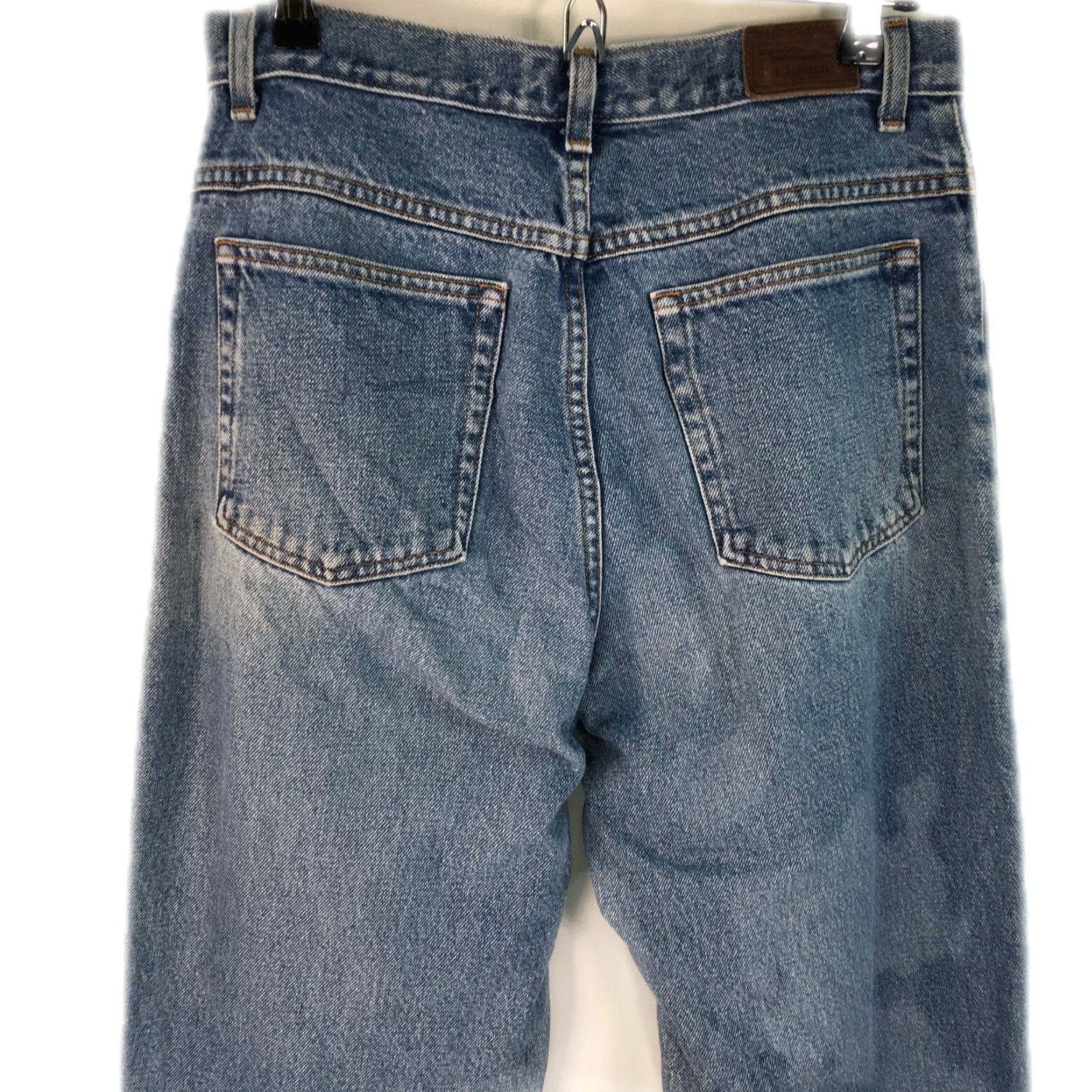 Vintage LL Bean Classic Fit Straight Jeans Womens Blue High Rise 30X30 Size 12 Denim 100% Cotton Regular Modern Classic Size 34" / US 12 / IT 48 - 5 Thumbnail