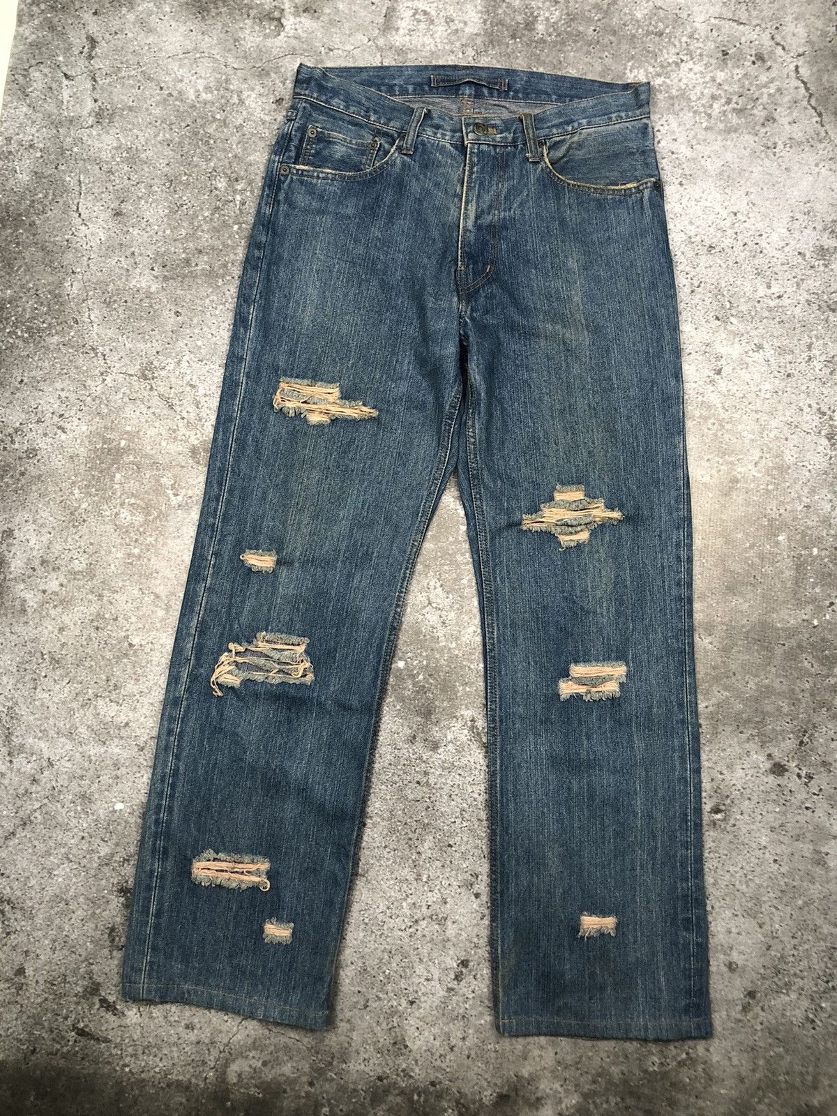 Hysteric Glamour × Japanese Brand × PPFM PPFM Ripped Denim Pants Size US 29 - 1 Thumbnail