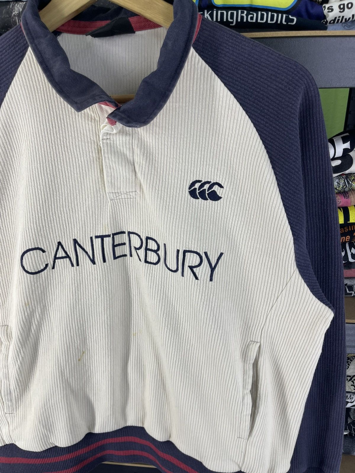 Canterbury of New Zealand Vintage 90's Canterbury Rugby Corduroy Red Trim Sweatshirt Size US M / EU 48-50 / 2 - 5 Thumbnail