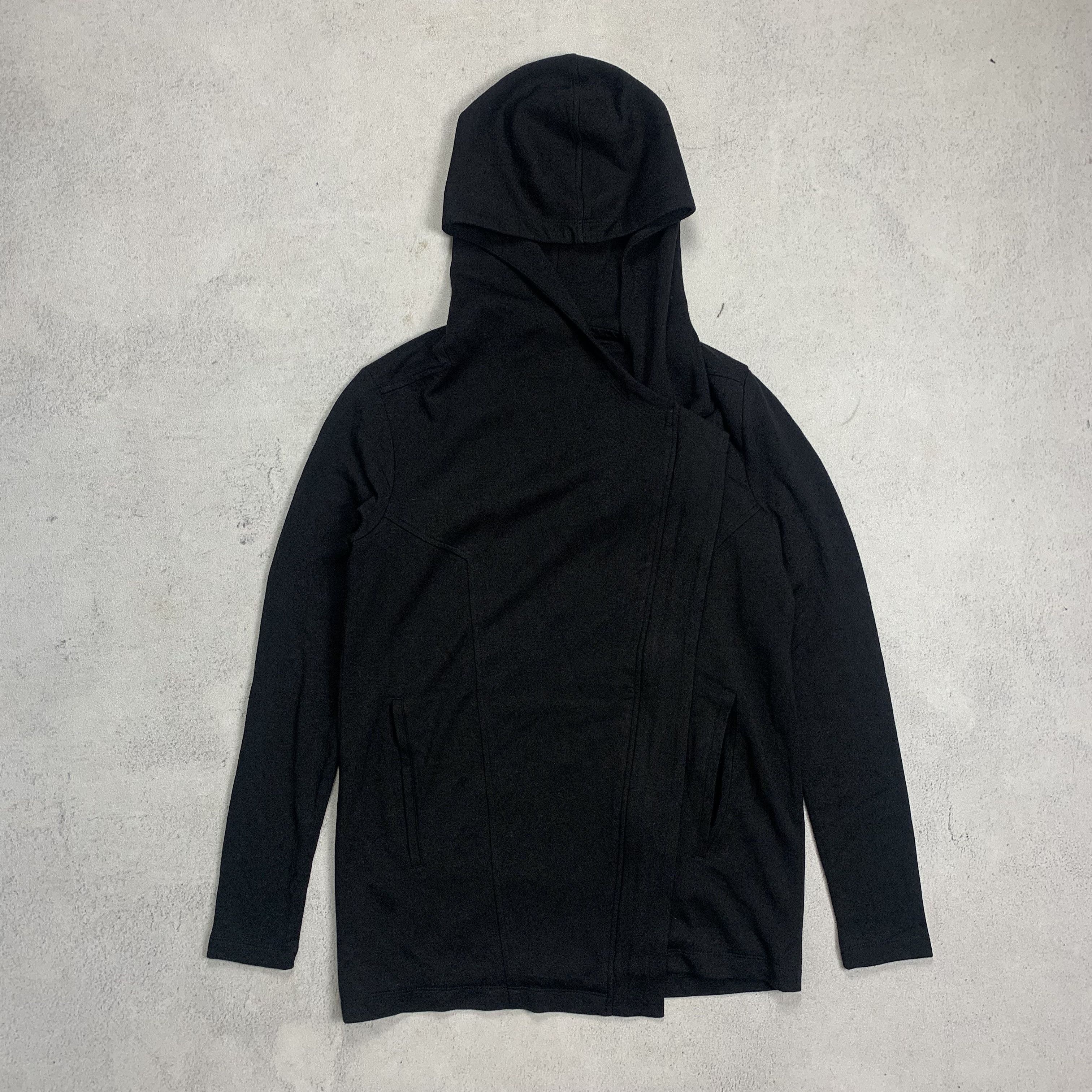Helmut Lang Helmut Lang Asymmetrical Zip Up Hoodie Black | Grailed