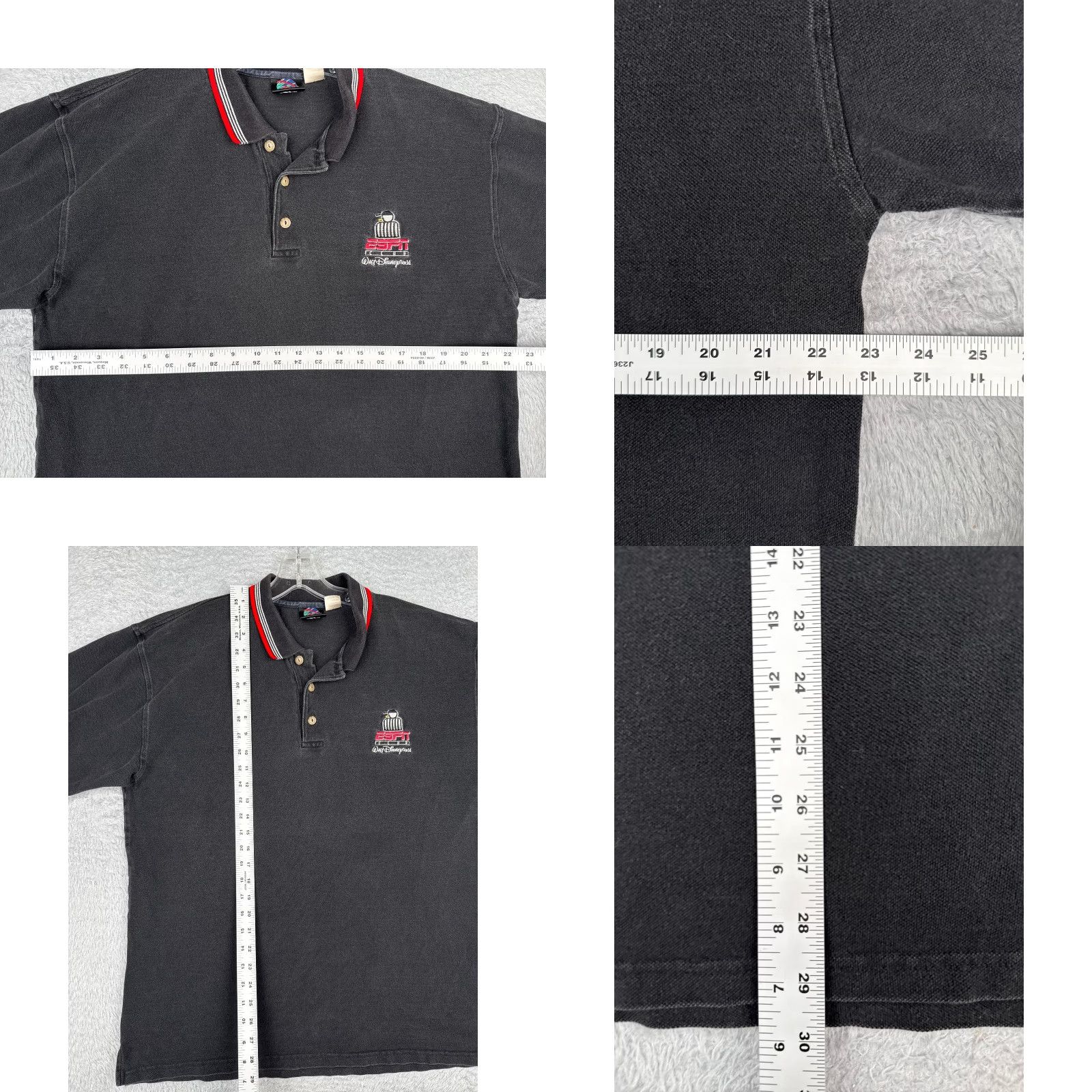 Disney VINTAGE Disney ESPN Club Polo Shirt Men XL Black 100% Cotton Polo Short Sleeve Button-Down Embroidered Logo Sports Classic 90s Size US XL / EU 56 / 4 - 8 Thumbnail