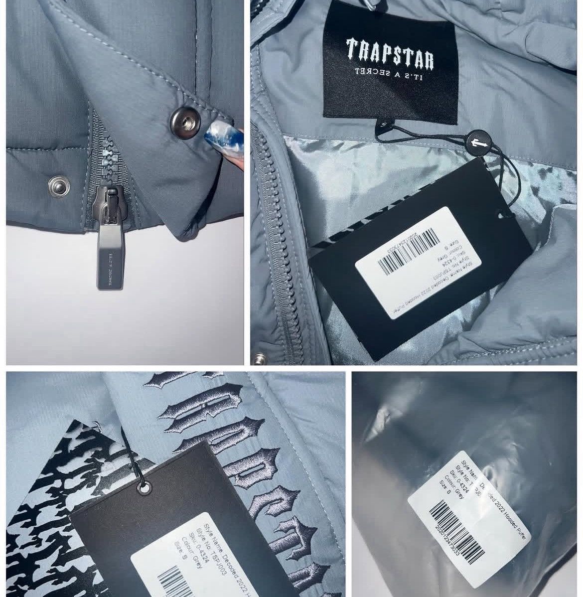 Trapstar London Trapstar Decoded Hooded Puffer 2.0 - Grey Size US S / EU 44-46 / 1 - 9 Thumbnail