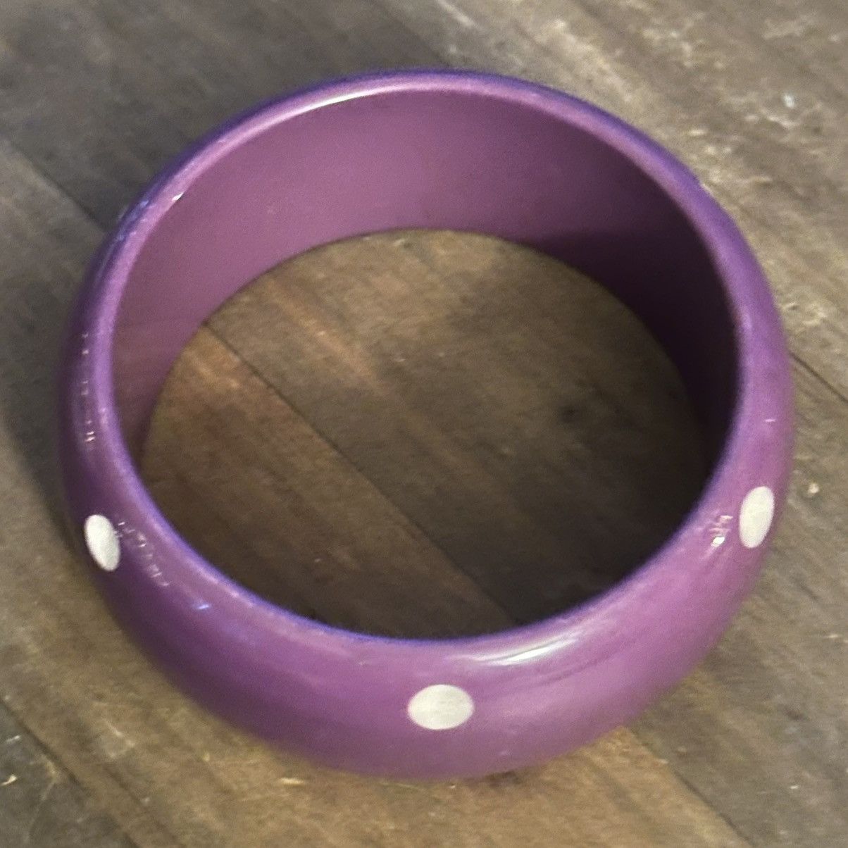 Vintage Vintage purple infused polka dot lucite bangle bracelet Size ONE SIZE - 5 Thumbnail