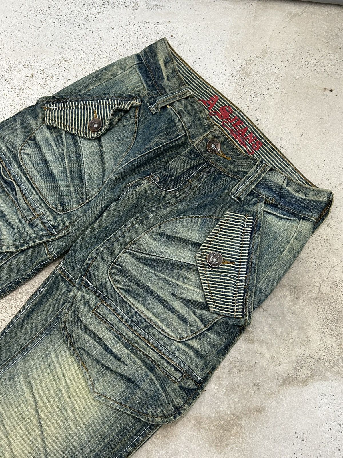 Hysteric Glamour Vintage Campus Crew Mud Washed Whisker Low Rise Size 27" / US 4 / IT 40 - 6 Thumbnail