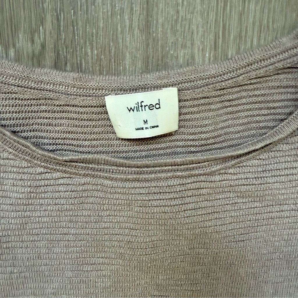 Aritzia Wilfred Campanule Beige Long Sleeve Sweater Dress Size M / US 6-8 / IT 42-44 - 7 Thumbnail
