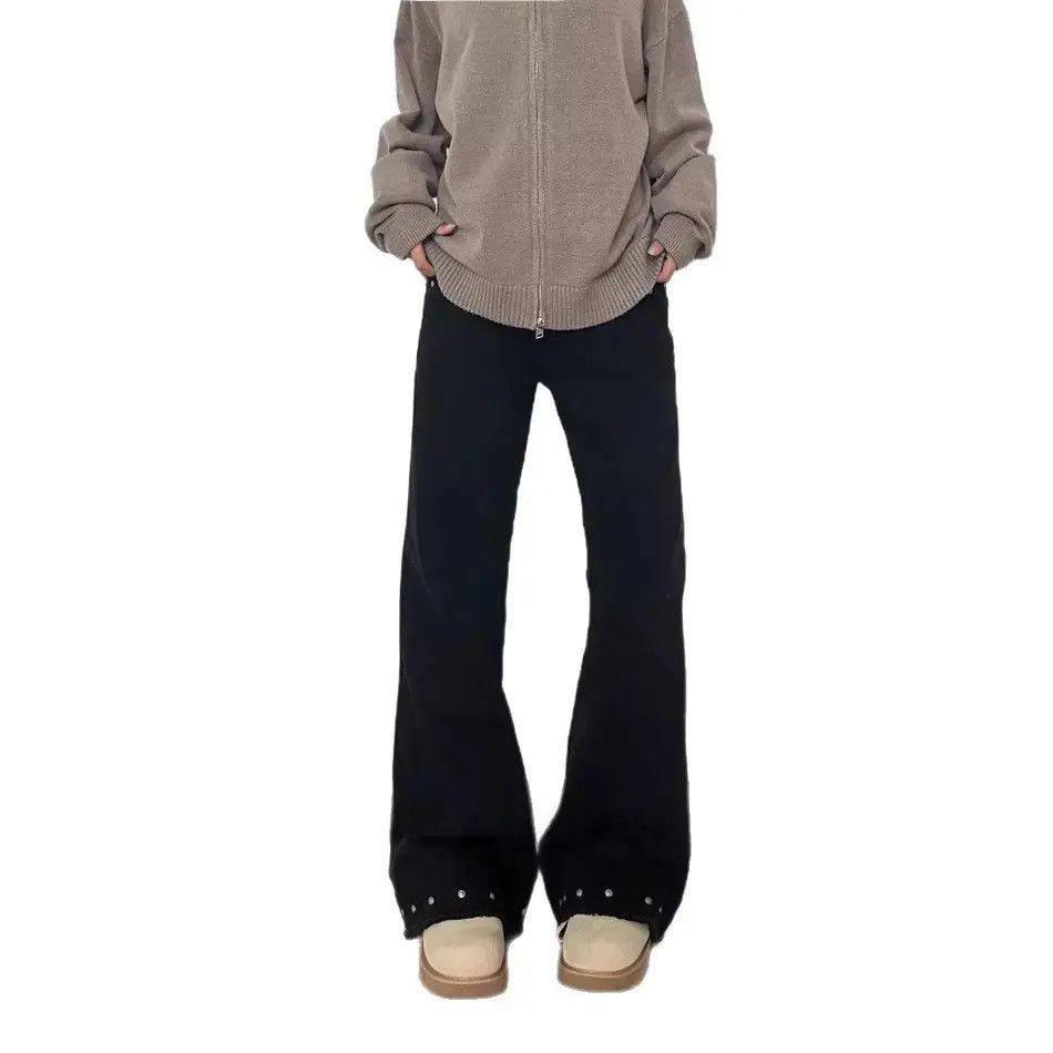 Japanese Brand Retro loose fringed slightly flared jeans Size US 32 / EU 48 - 5 Thumbnail