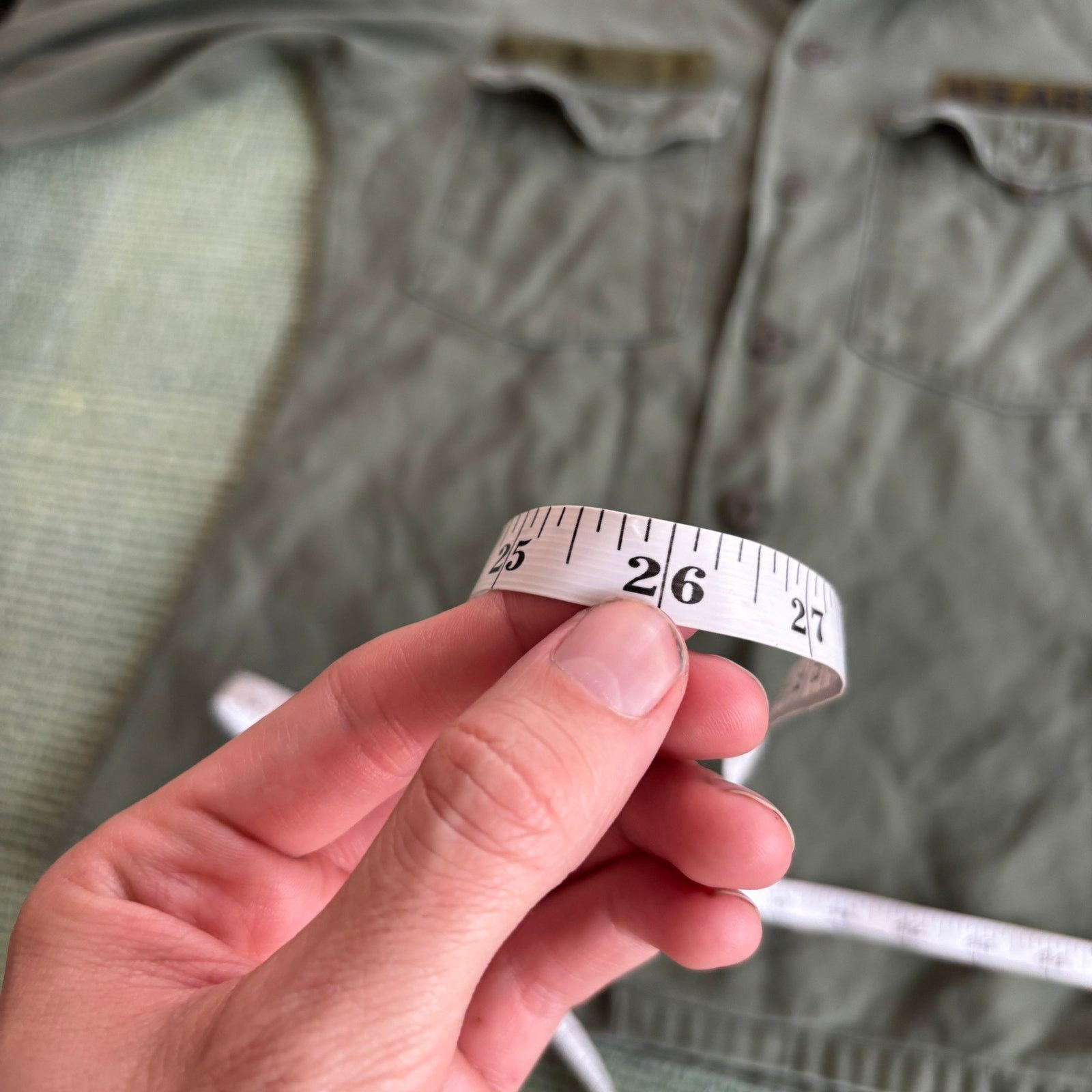 Vintage Vintage 60s All Cotton OG-107 Army Fatigue Shirt Nameplate Size US M / EU 48-50 / 2 - 9 Thumbnail