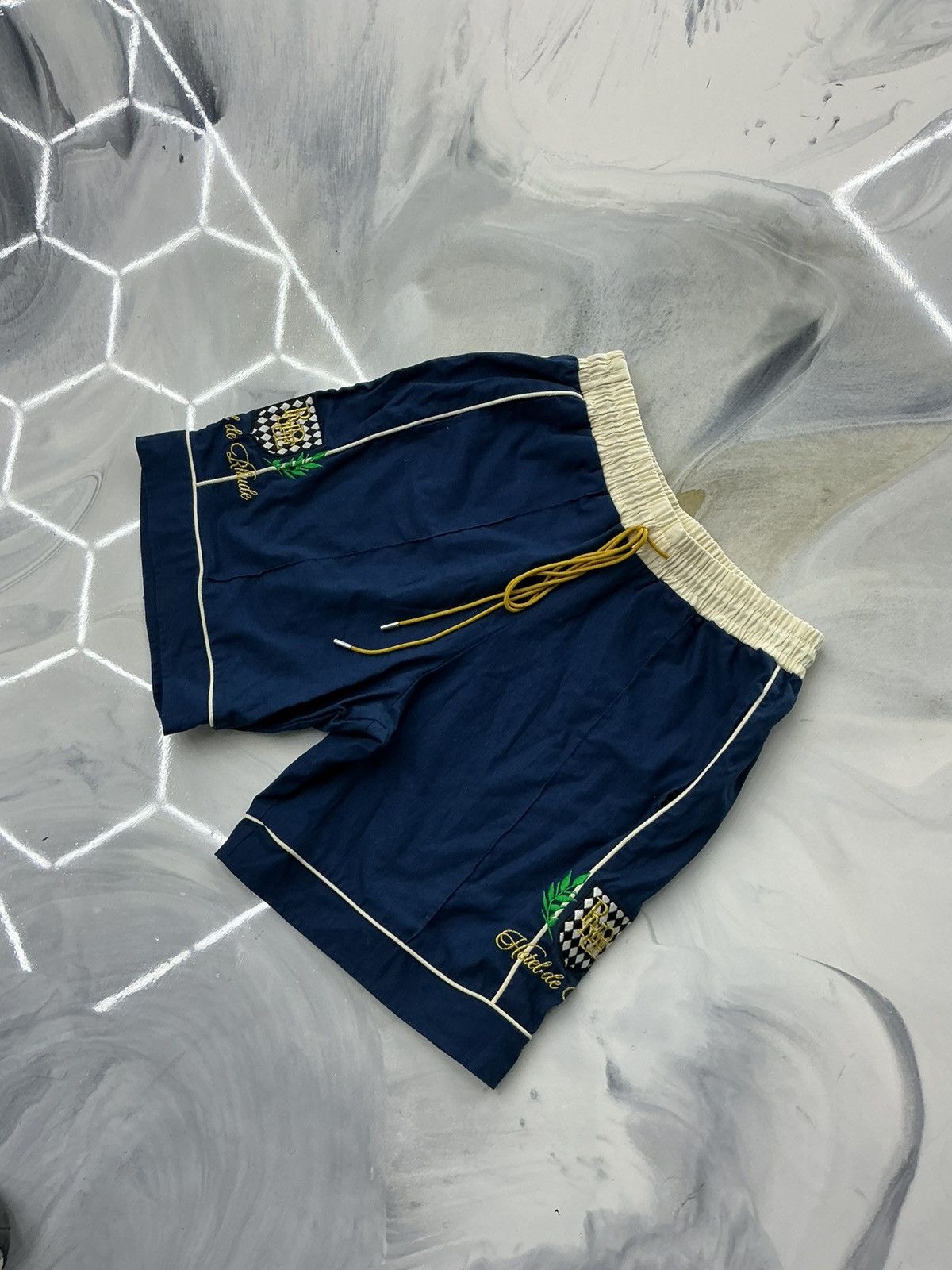 Rhude Rhude Shorts Navy Cream Yellow Size S Size US 30 / EU 46 - 4 Thumbnail