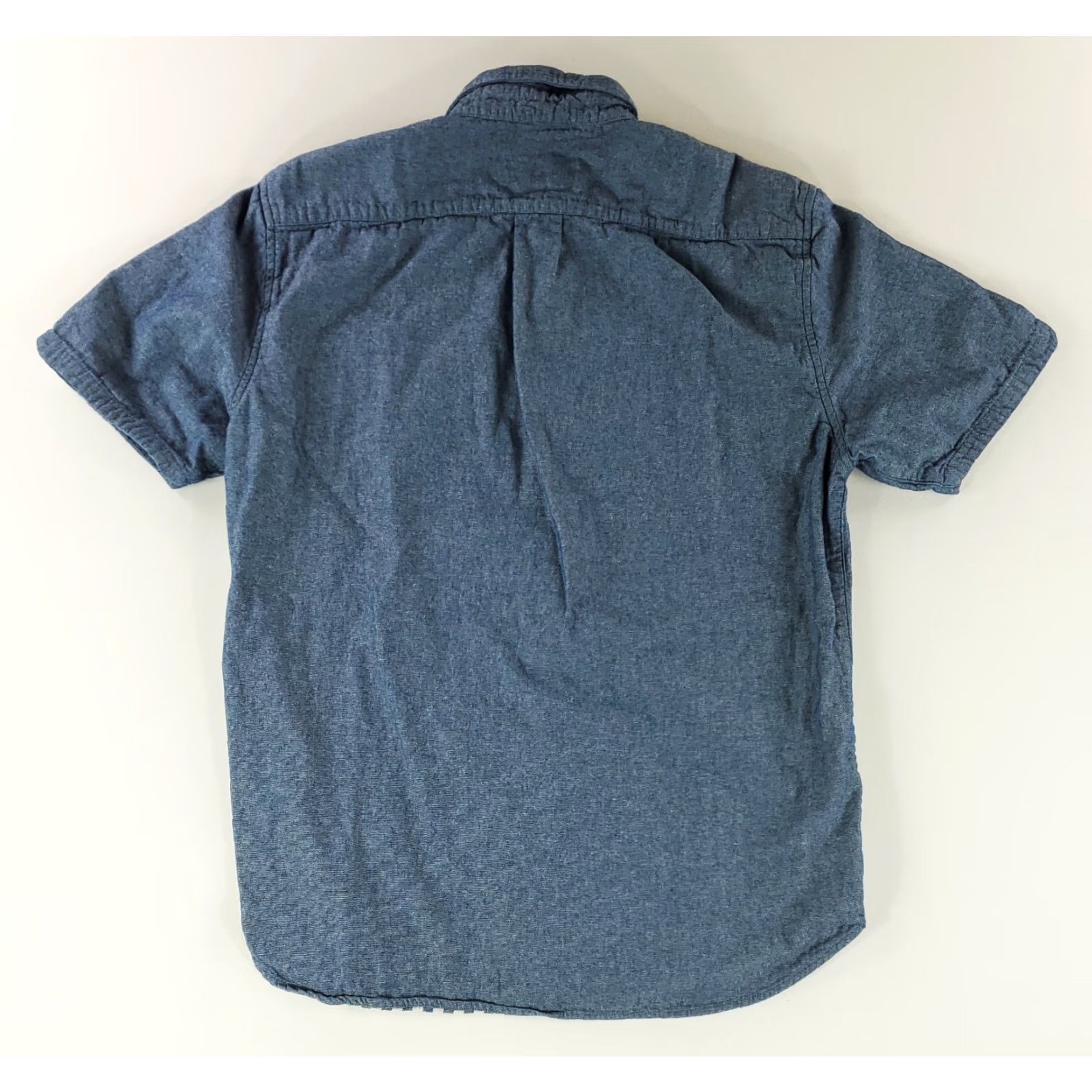 Vintage Wellen Shirt Denim Gentleman's Button Down Made USA Double Knit Blue Mens XL Shirt Size US XL / EU 56 / 4 - 5 Thumbnail