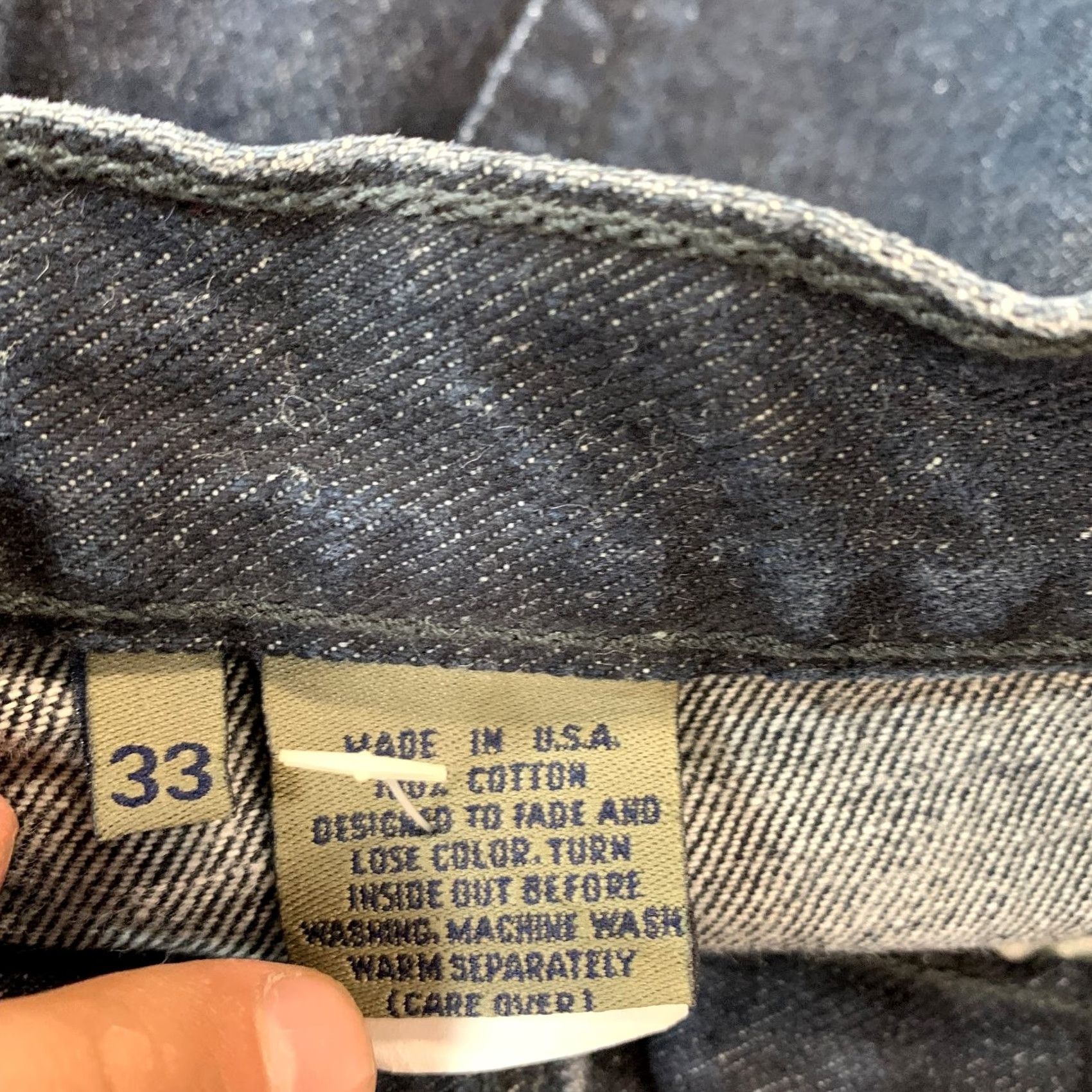 Calvin Klein VINTAGE Calvin Klein Jeans Mens 33 Dark Wash Union Straight USA Jeans Size US 33 - 3 Thumbnail