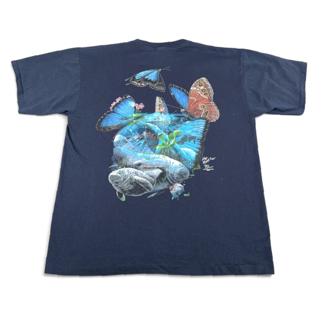 Vintage VINTAGE Wild Cotton Eagle Shirt Adult XL Blue USA 90s Nature Animals Manatee Art Y2K Size US XL / EU 56 / 4 - 3 Thumbnail