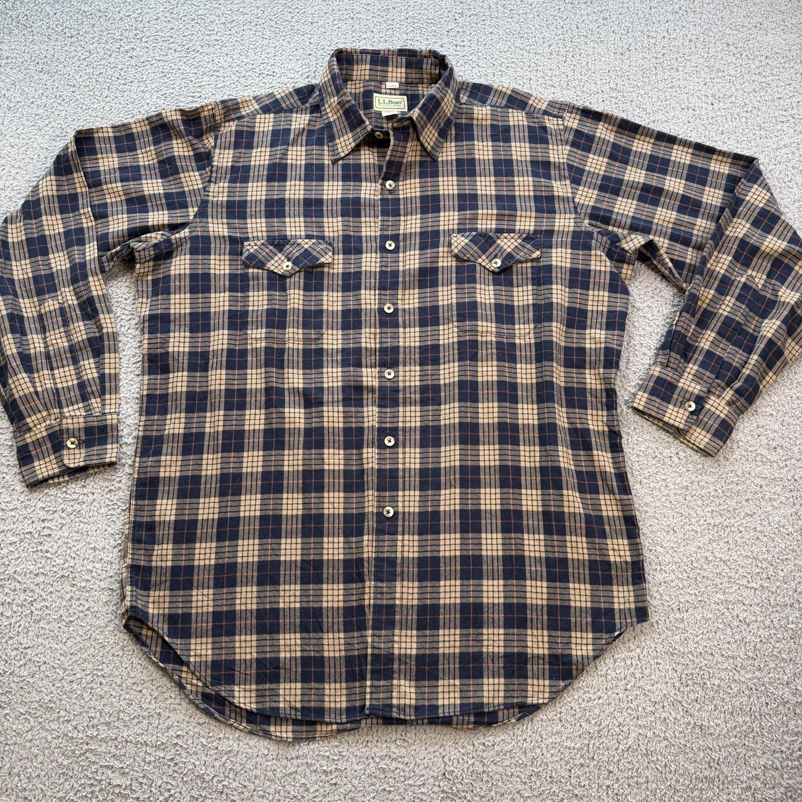 L.L. Bean Vintage LL Bean Plaid Flannel Button Down Shirt XL Long USA Size US XL / EU 56 / 4 - 1 Thumbnail