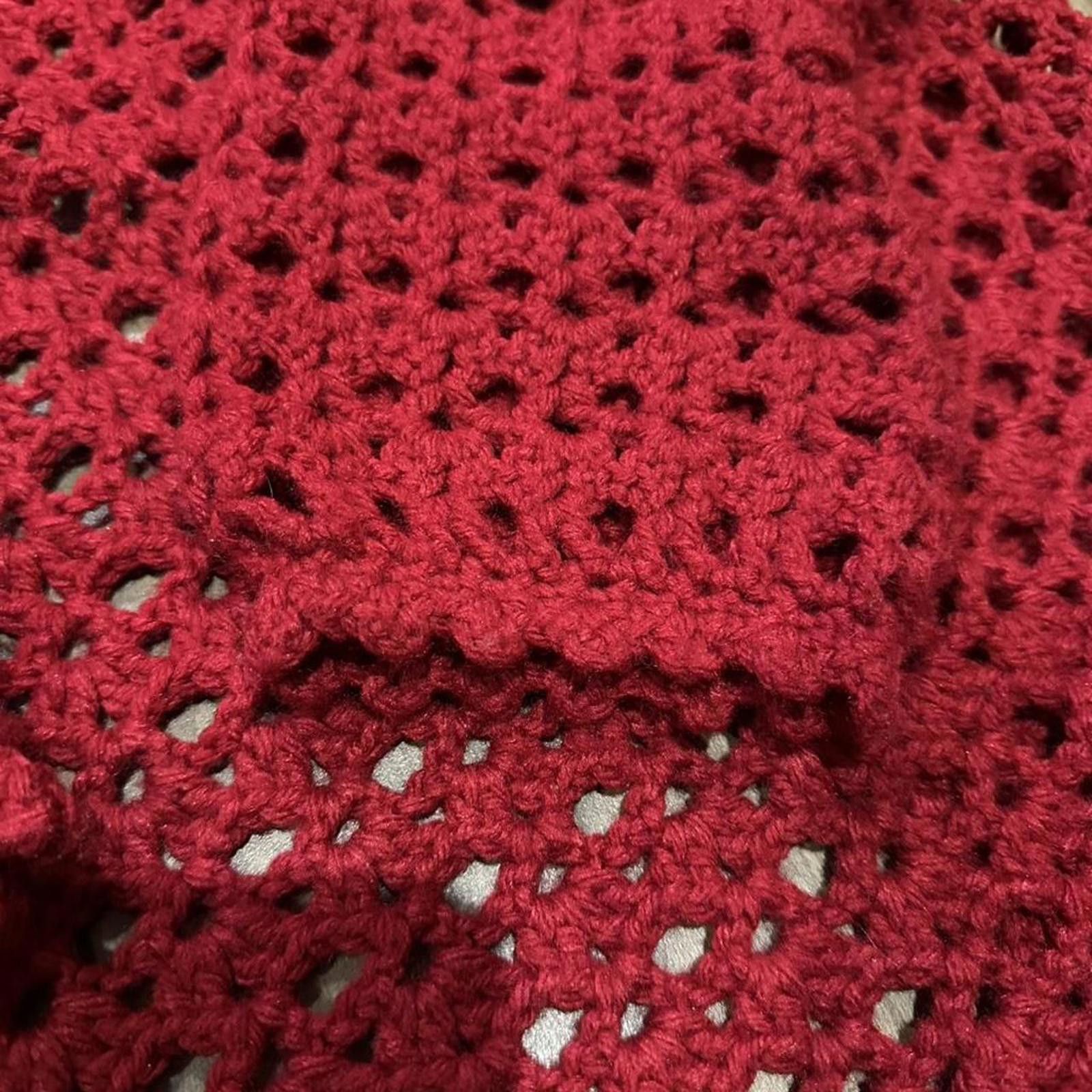Other Crochet cardigan in red hues #crochetcardigan Size S / US 4 / IT 40 - 3 Thumbnail