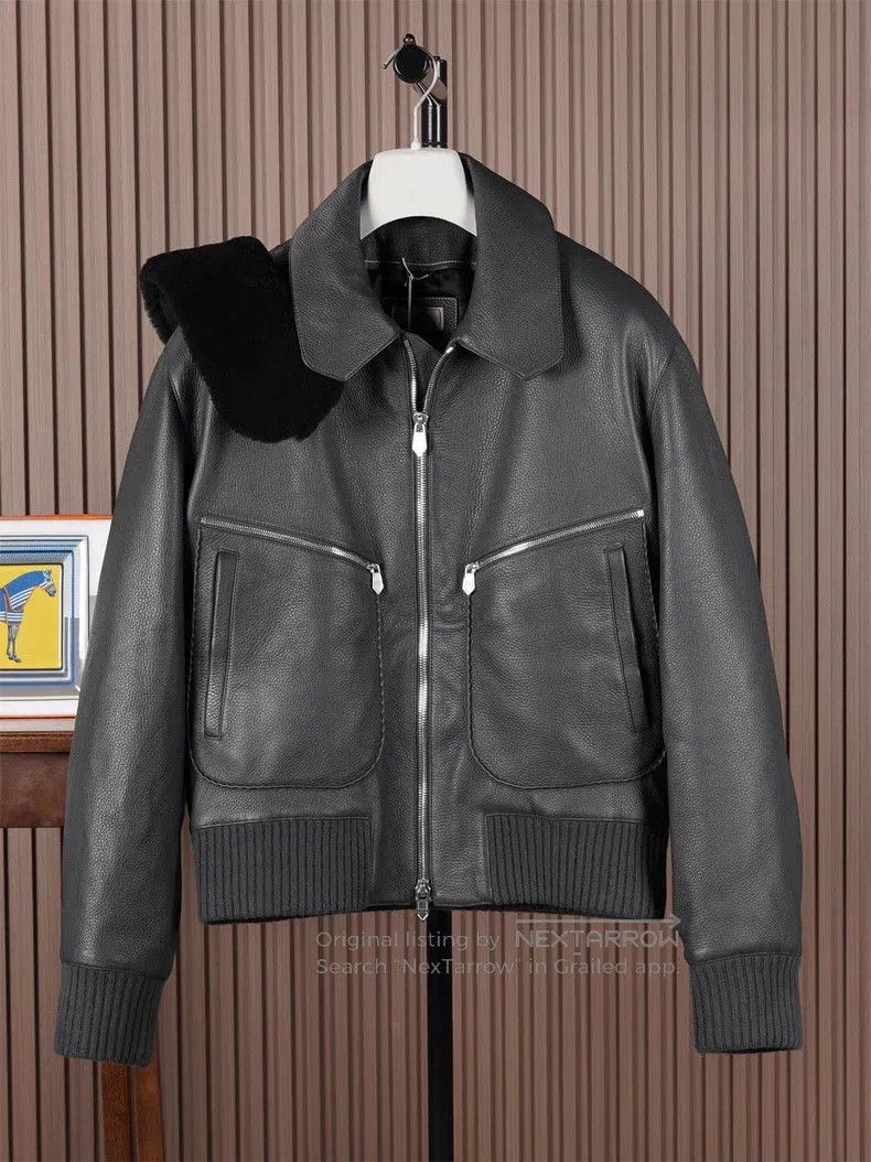 Hermes Hermes Deerhide Thin Insulated Leather Jacket Size US L / EU 52-54 / 3 - 1 Thumbnail