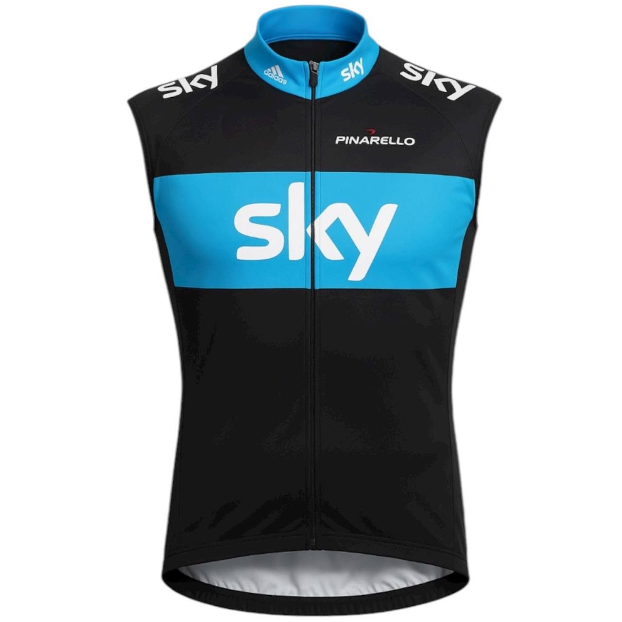 Adidas 2010 ADIDAS PINARELLO SKY CYCLING SLEEVELESS UCI PRO JERSEY Size US XL / EU 56 / 4 - 1 Thumbnail