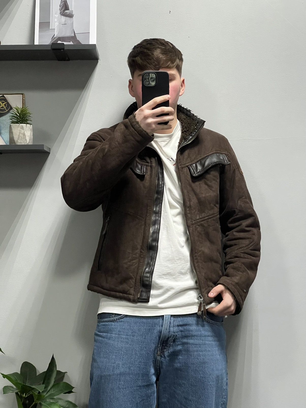 Armani × Giorgio Armani × Vintage Vintage Shearling coat Armani Jeans Size US M / EU 48-50 / 2 - 7 Thumbnail