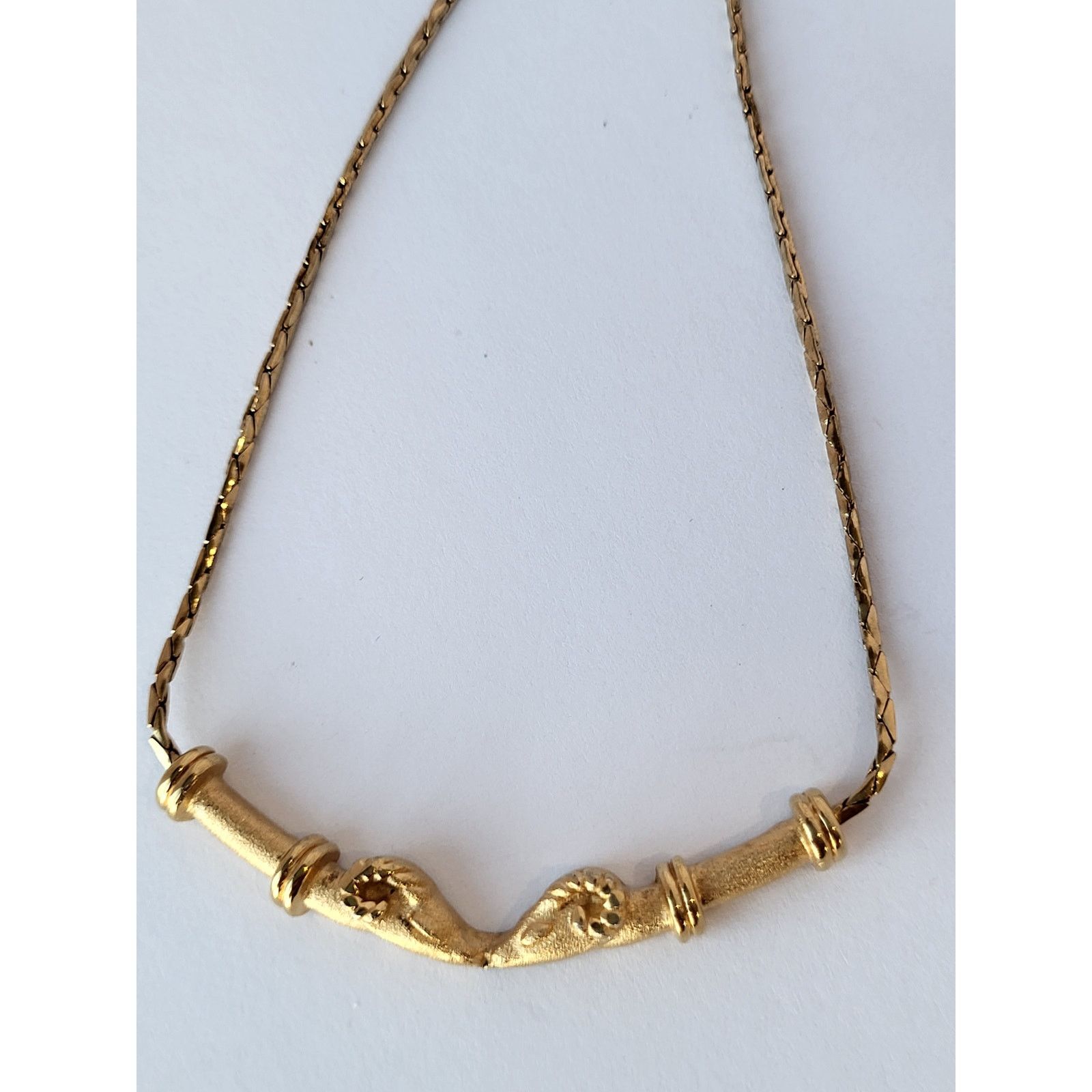 Monet Monet Etruscan Cobra Chain Vintage 2 Rams Heads Signed 1970s Size ONE SIZE - 8 Thumbnail
