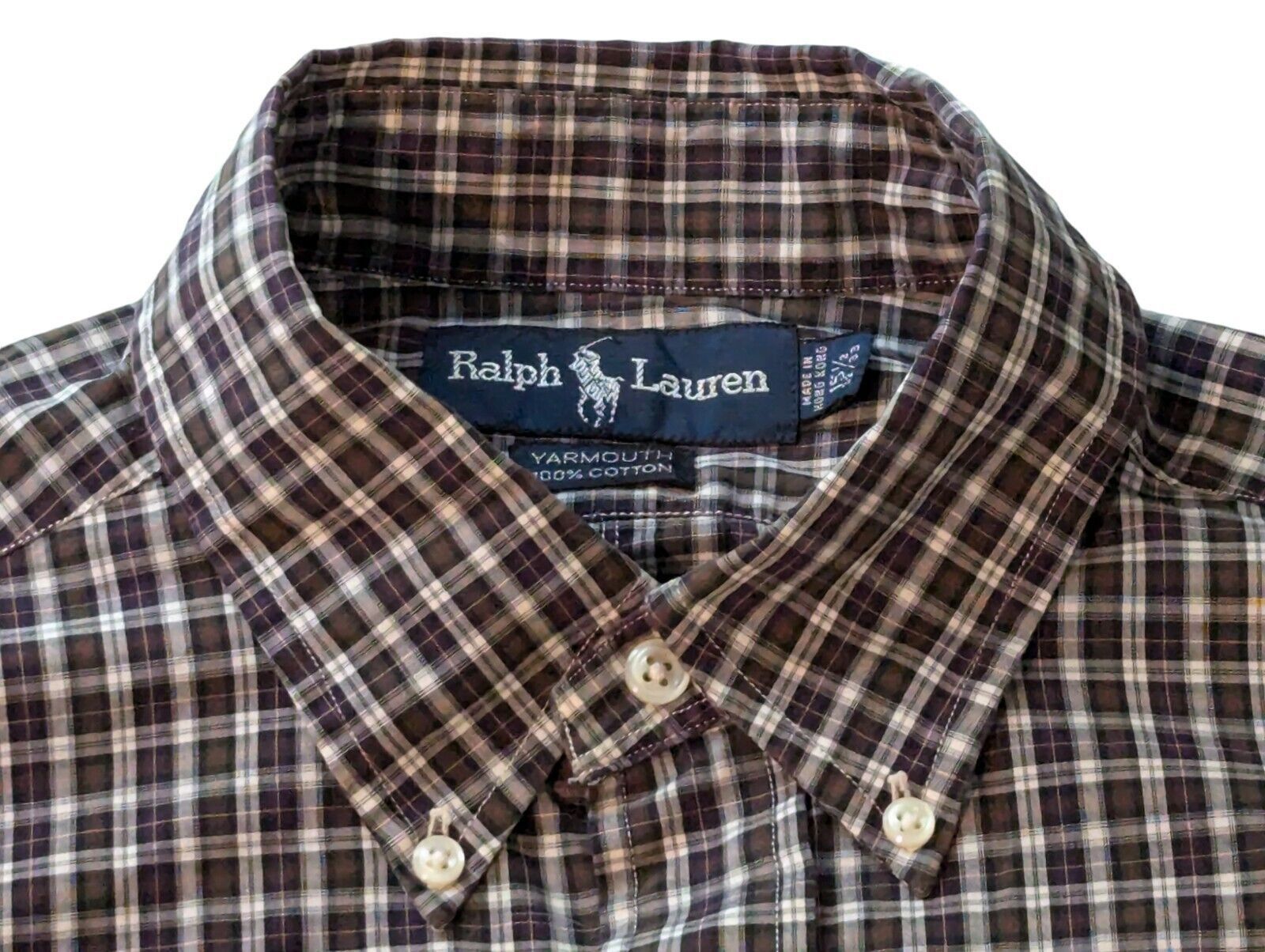 Ralph Lauren Ralph Lauren Yarmouth Button Down Shirt 15.5 32/33 Plaid LS Size US S / EU 44-46 / 1 - 2 Thumbnail