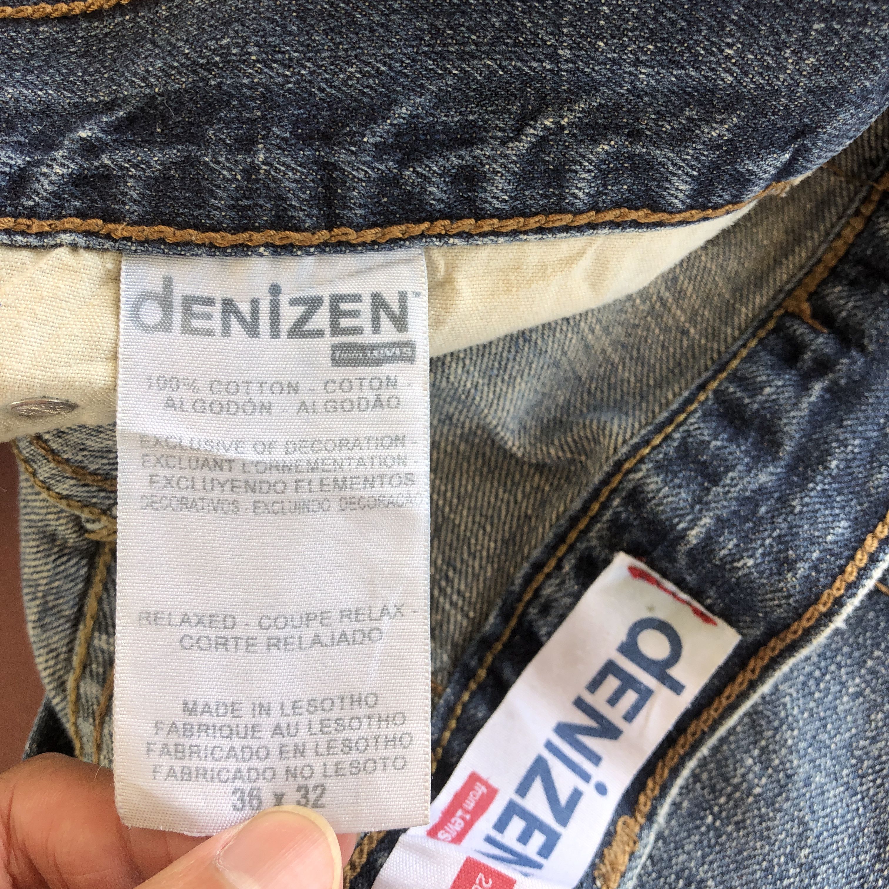 Levi's Vintage Y2K Levis Denizen Faded Jeans Levi's Stonewash Denim Size US 34 / EU 50 - 9 Thumbnail