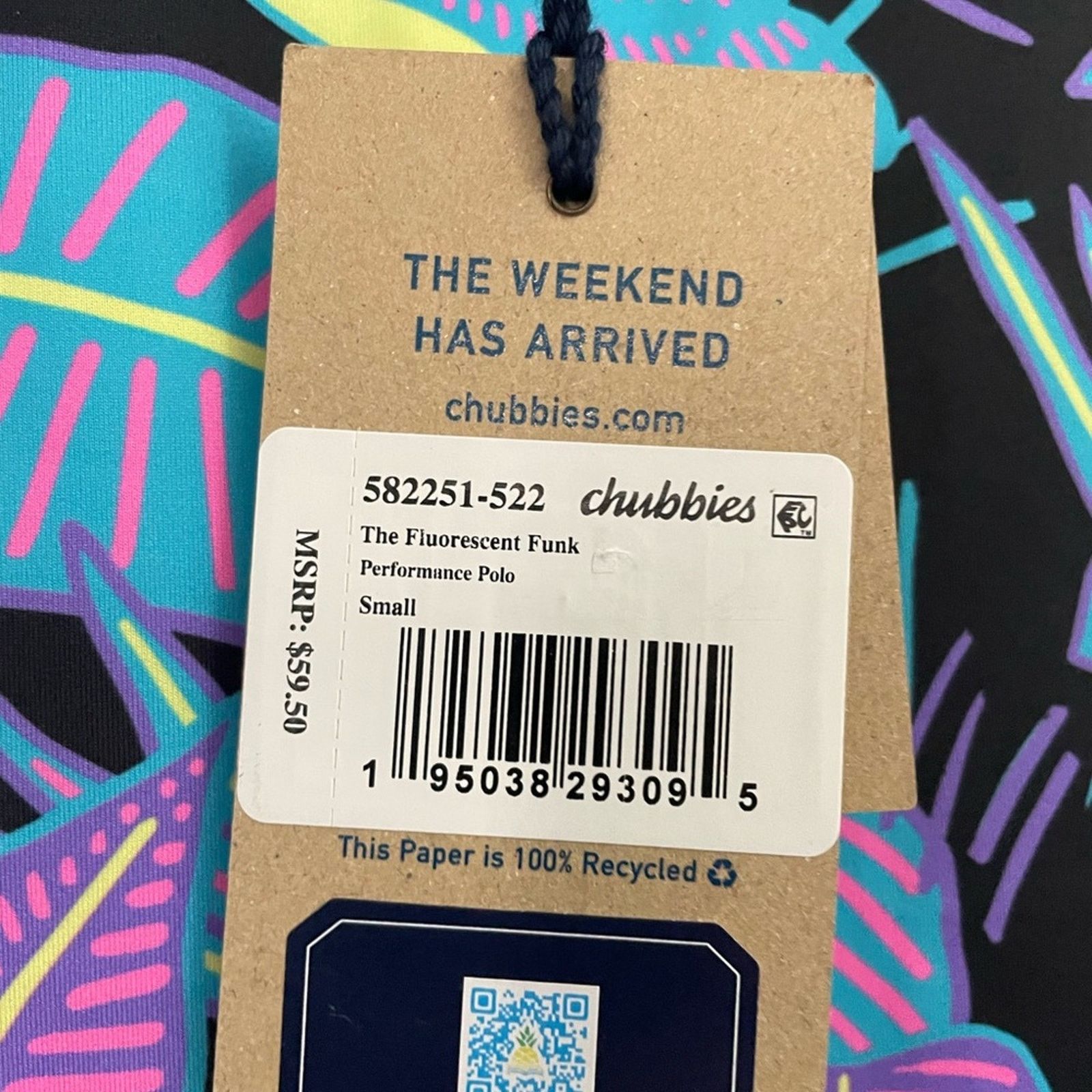 Chubbies Chubbies The Fluorescent Funk Polo Shirt Black Mens Small Size US S / EU 44-46 / 1 - 7 Thumbnail