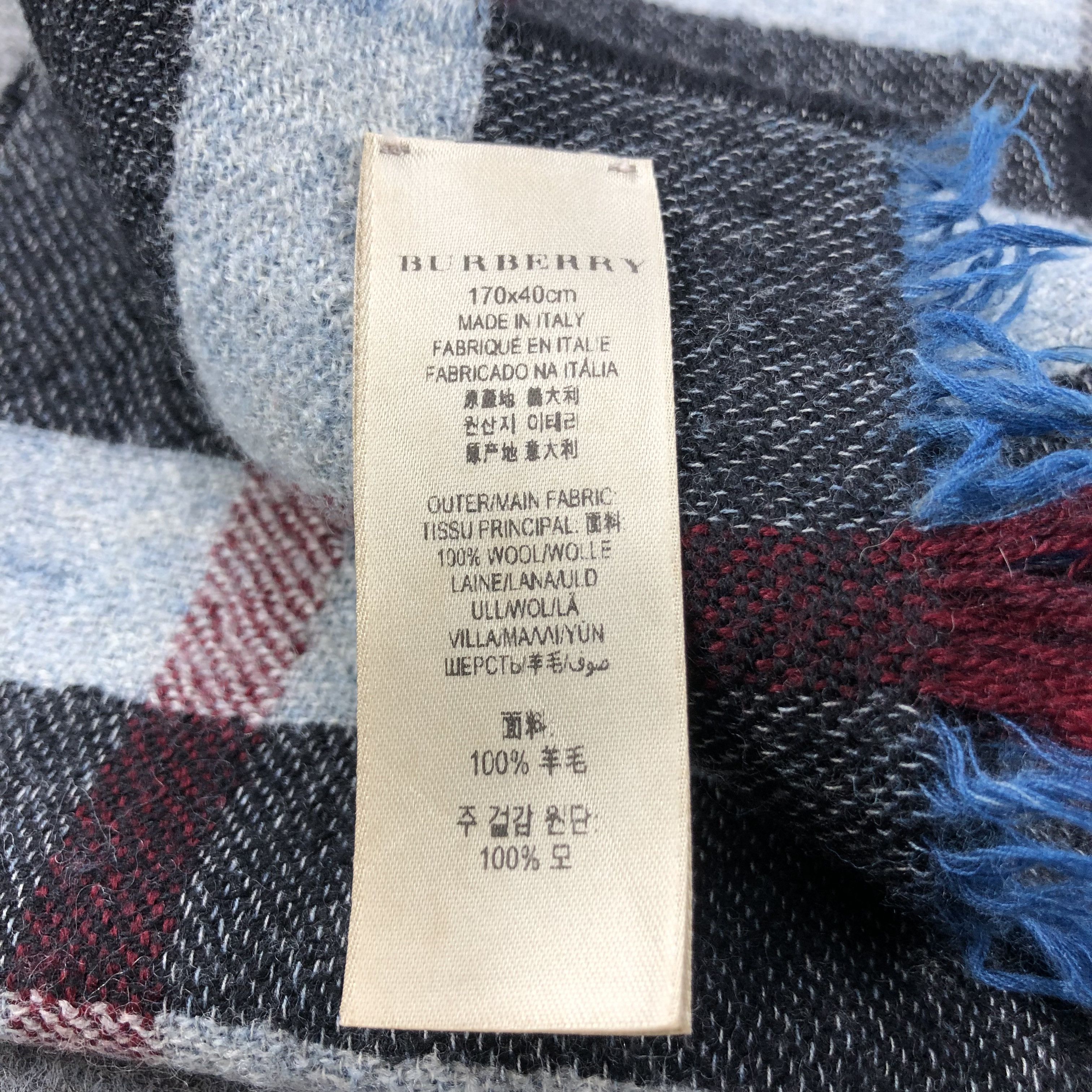 Burberry Burberry Nova Check Wool Scarf Muffler V602 Size ONE SIZE - 5 Thumbnail
