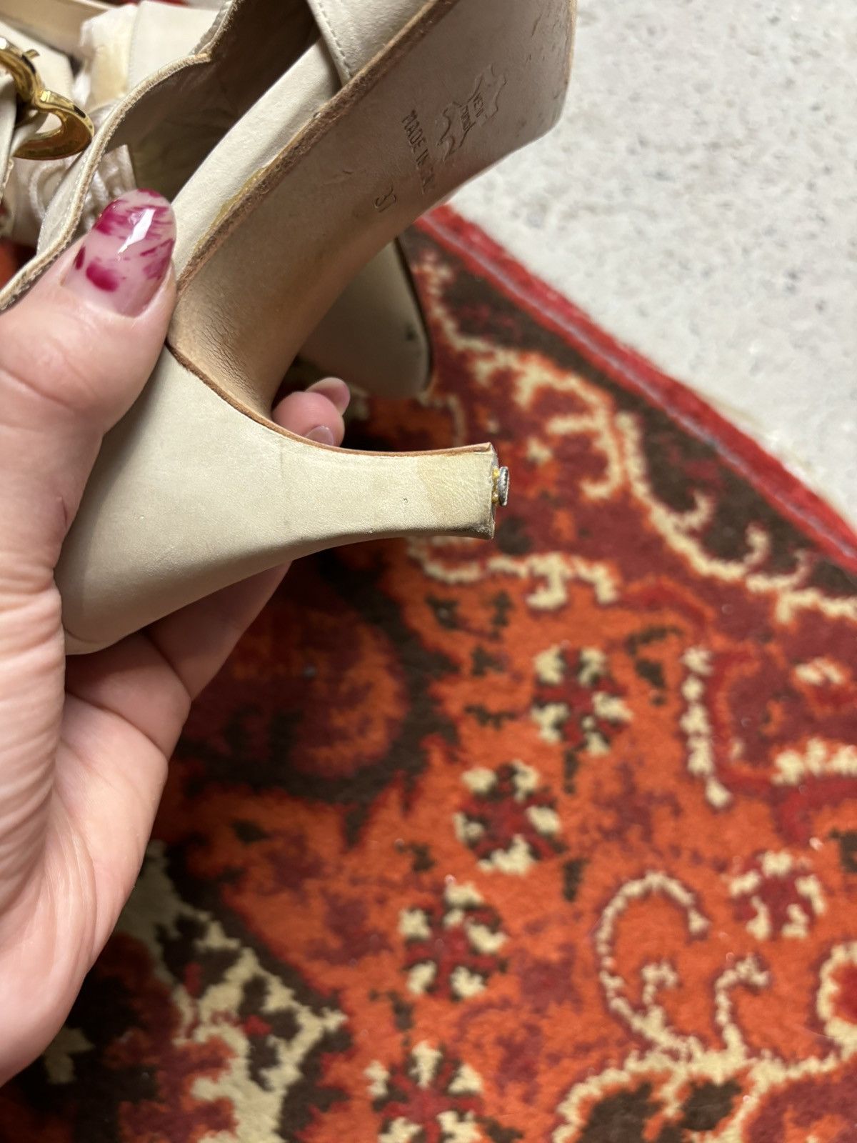 Designer × Japanese Brand × Vintage Vintage avant garde beige wanda d’aragona opium heels Size US 7 / IT 37 - 6 Thumbnail