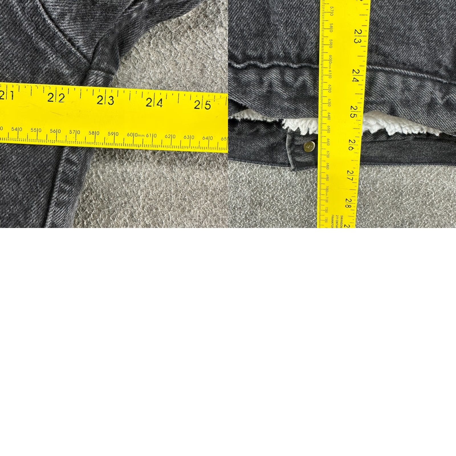 Levi's VINTAGE Levi's Trucker Jacket Mens M Black Denim Lined USA 80s 90s Cotton Leather Pockets Regular Chest 46 Short Description: Size US 31 - 9 Thumbnail