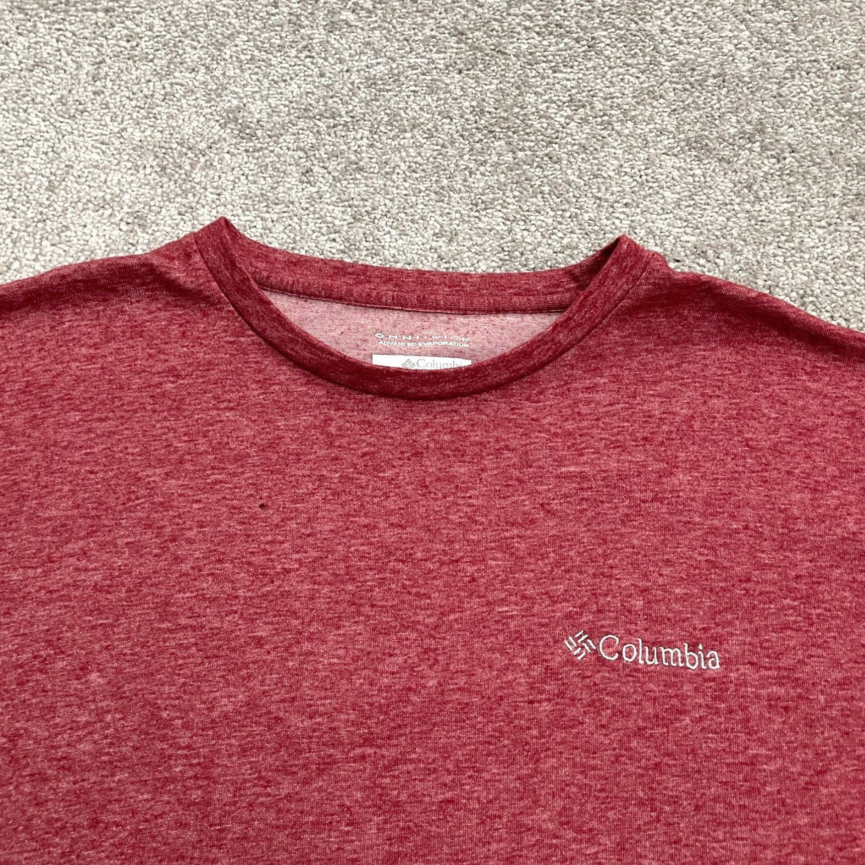 Vintage Columbia Omni Wick T-Shirt Mens Large Heather Red Crew Neck Short Sleeve Casual Shirt Mens Regular Red Columbia Omni Wick Logo Breathable Lightweight Size US L / EU 52-54 / 3 - 3 Thumbnail