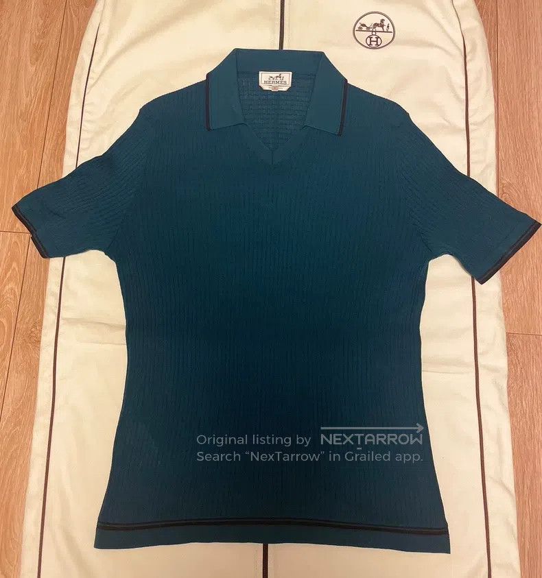 Hermes Hermes Knitted polo shirt (high-end) Size US M / EU 48-50 / 2 - 2 Thumbnail