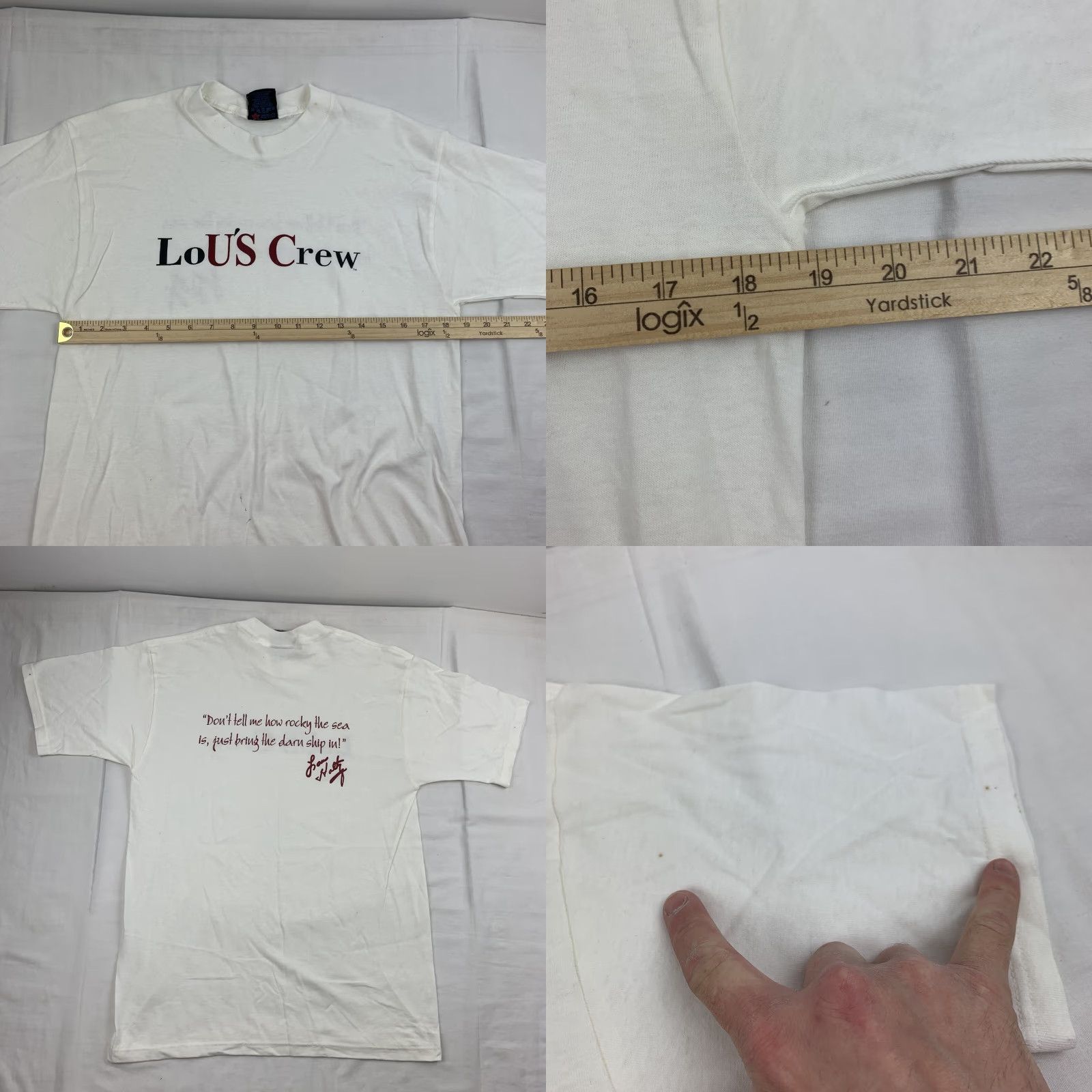 Soffe Vintage Soffe Crew T-Shirt Adult Medium White White Sailing Boating USC Graphic Tee 90s Size US M / EU 48-50 / 2 - 8 Thumbnail