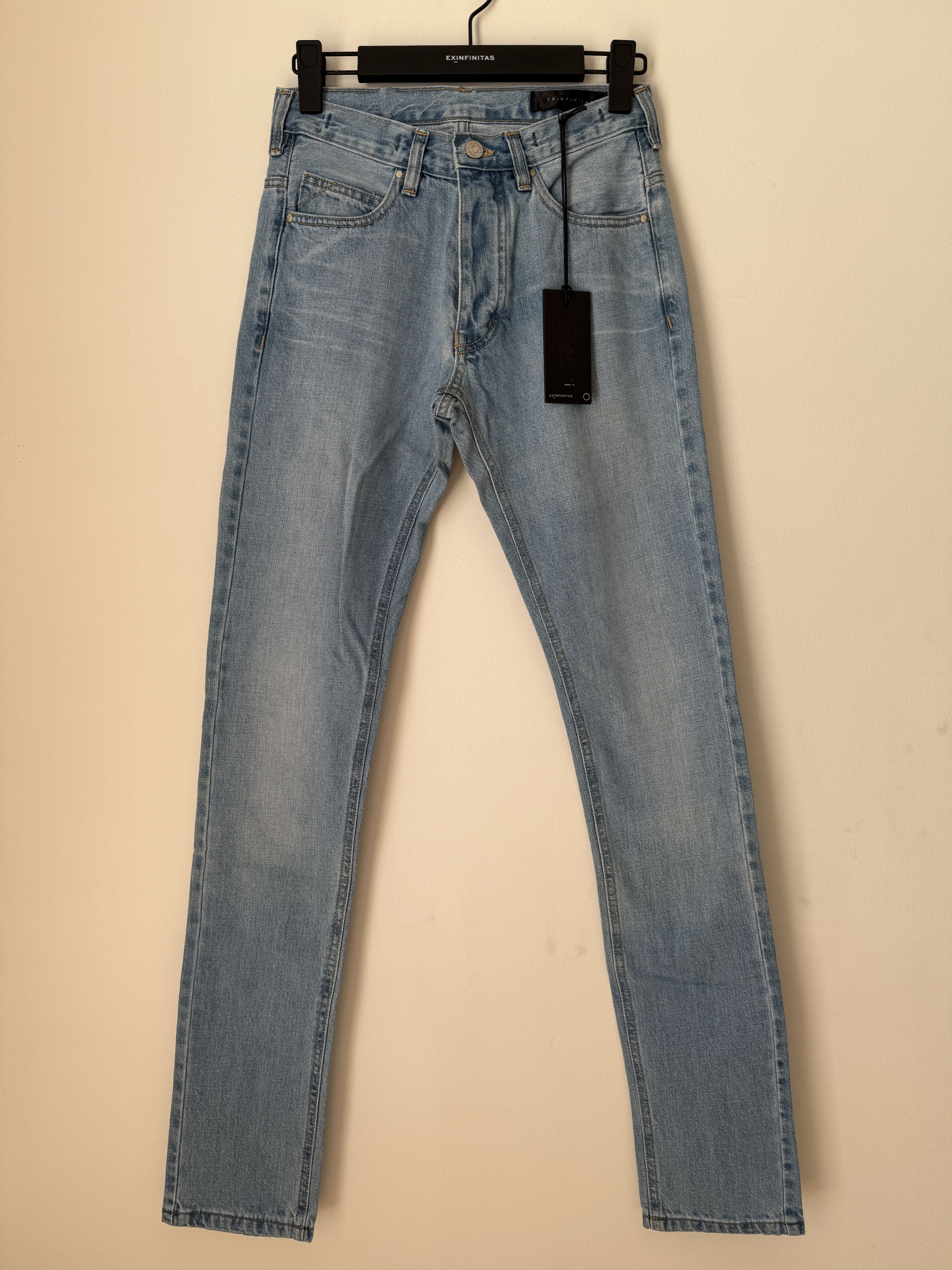 EX INFINITAS EX INFINITAS SKINNY STONEWASH DENIM JEANS. SZ 26 Size US 26 / EU 42 - 4 Thumbnail