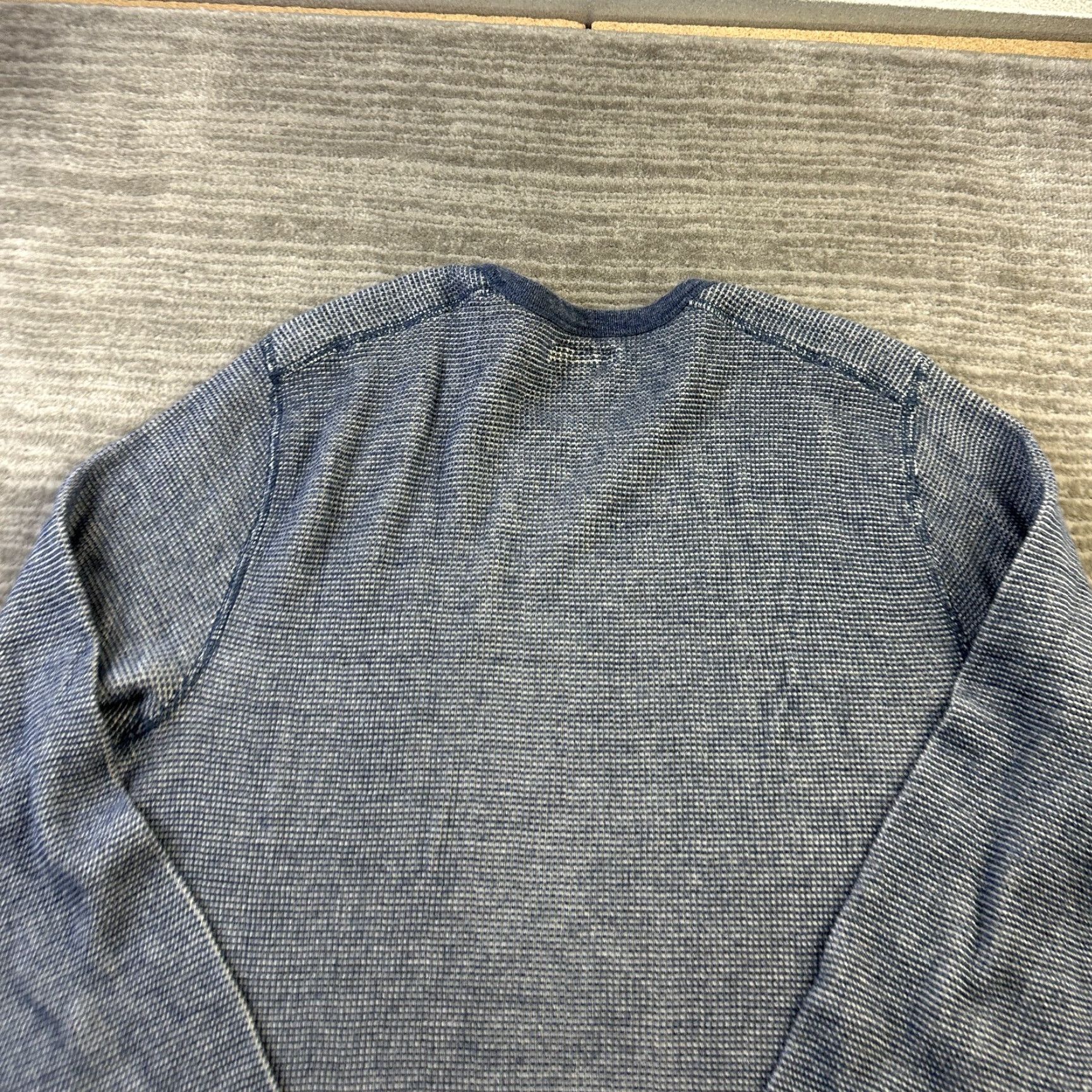 J.Crew J.CREW Shirt XL Wallace & Barnes Mens Blue Thermal Waffle Crew Neck Cotton Knit Vintage? No (revised: Non-vintage) Size US XL / EU 56 / 4 - 5 Thumbnail