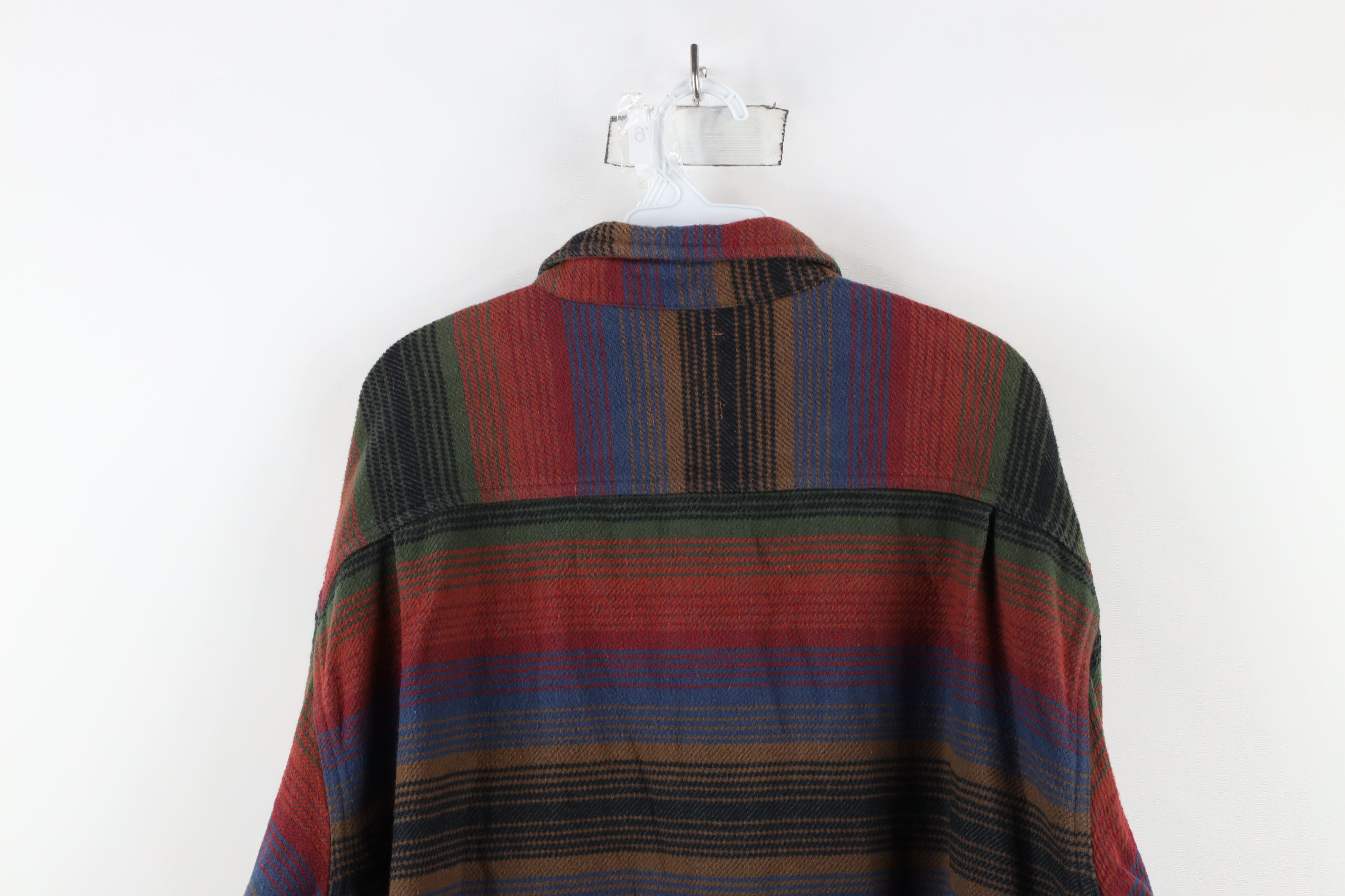 Vintage Vintage 90s Streetwear Rainbow Striped Flannel Button Shirt Size US XXL / EU 58 / 5 - 12 Thumbnail