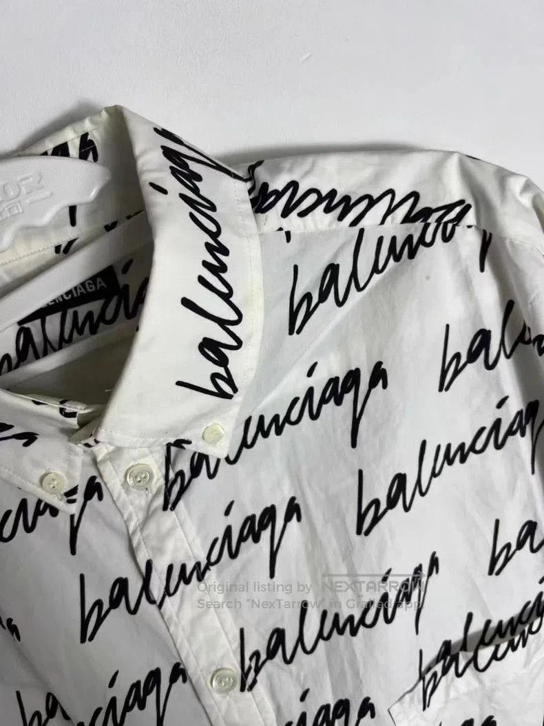 Balenciaga Balenciaga Graffiti Logo Oversized Shirt. Size US S / EU 44-46 / 1 - 3 Thumbnail