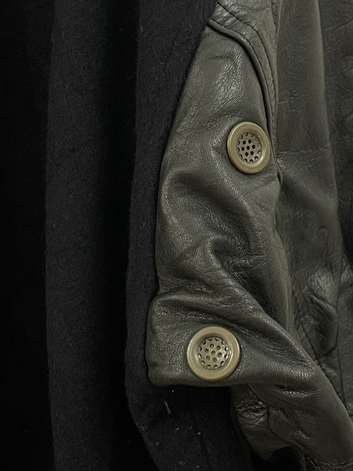 Matsuda × Nicole Club × Vintage Vintage Nicole Club Leather Wool Varsity Jacket Size US L / EU 52-54 / 3 - 3 Thumbnail