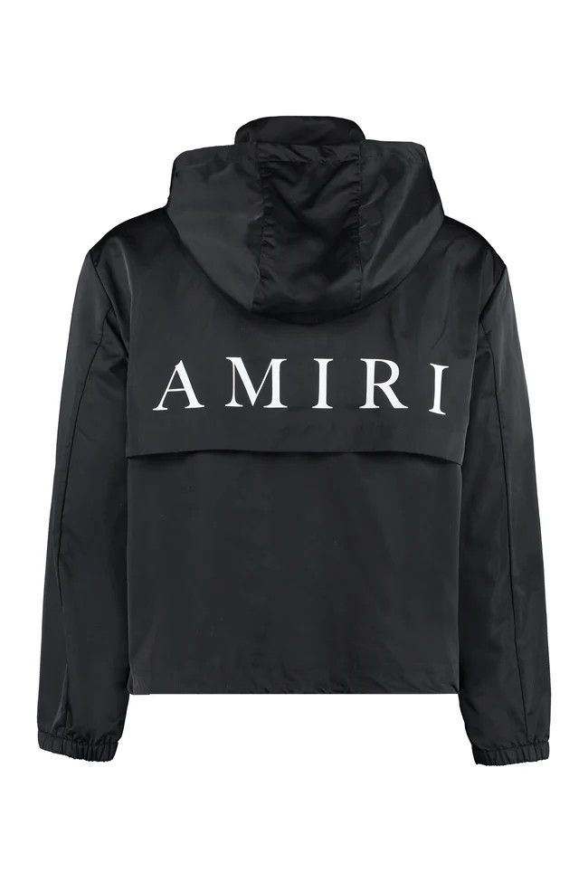 Amiri o1mle0325 Lightweight Nylon Anorak Jacket in Black Size US S / EU 44-46 / 1 - 2 Thumbnail