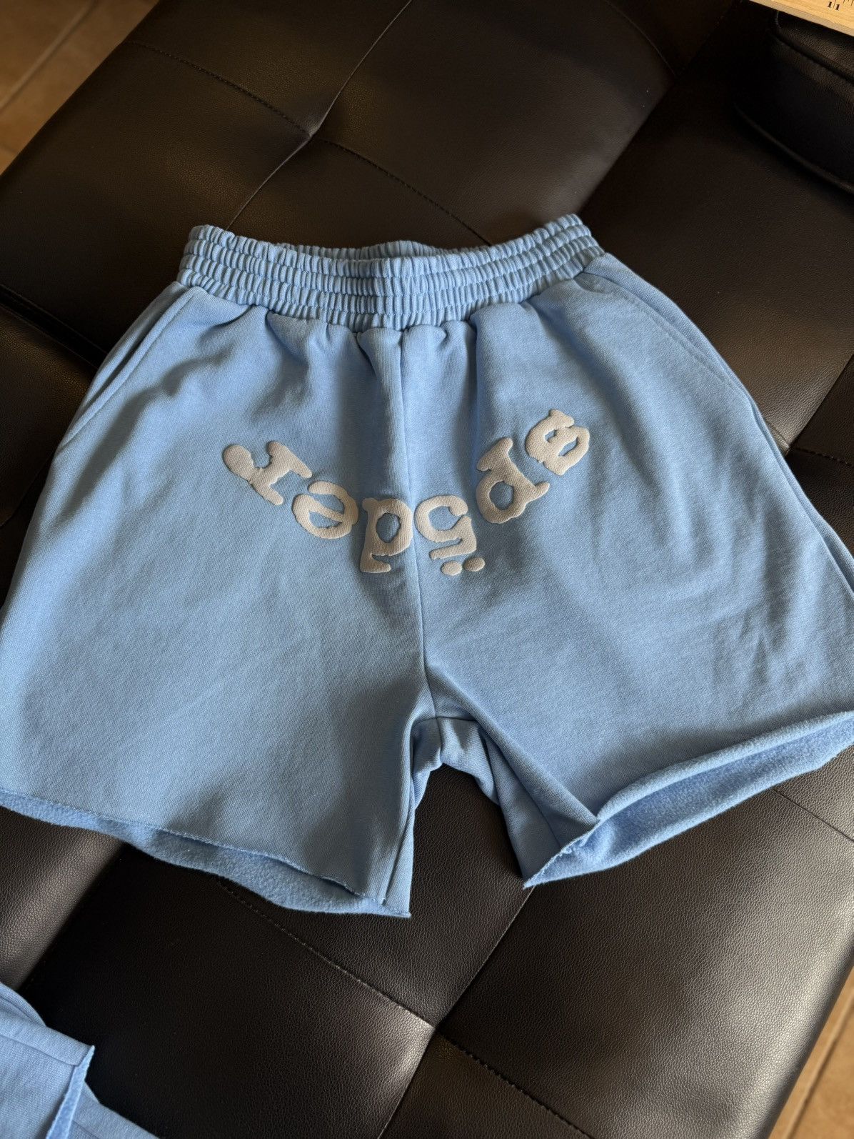 Sp5der Sp5der Sweatshorts Blue Size Medium (NEW) Size US 30 / EU 46 - 1 Thumbnail