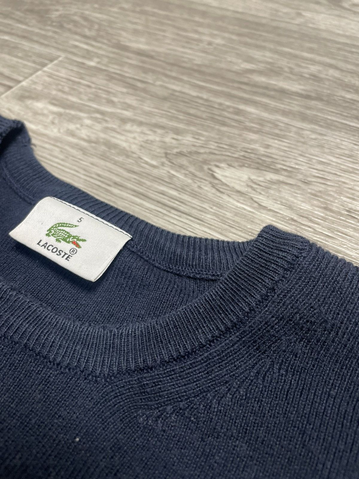 Lacoste Vintage Lacoste Navy Blue Cotton Sweater Size US L / EU 52-54 / 3 - 9 Thumbnail