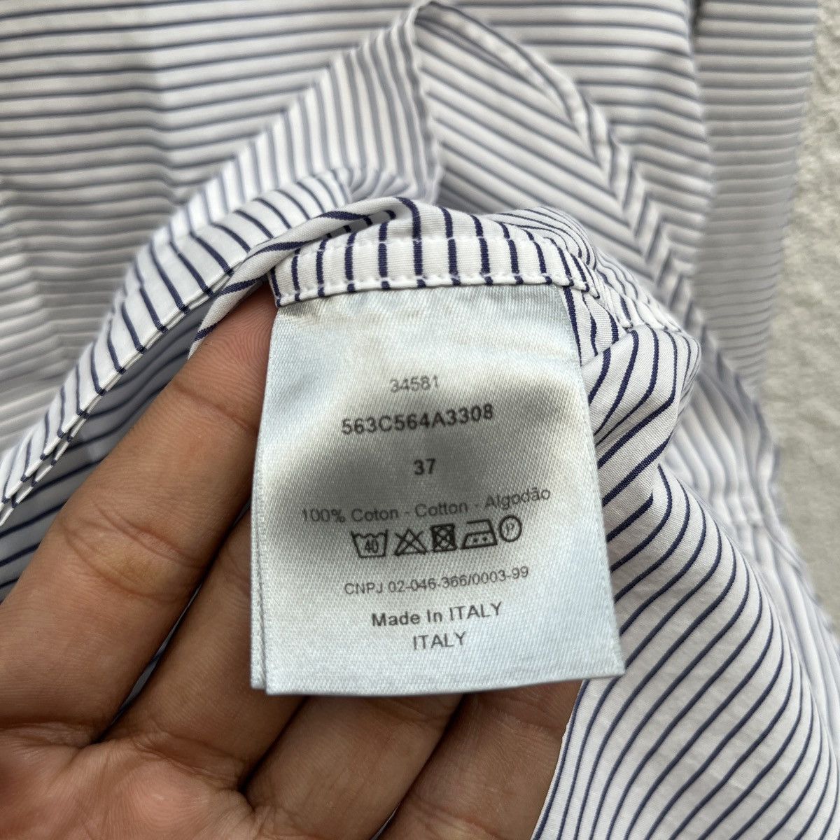 Dior SS15 Dior Homme Striped Kris Van Assche Button Up Shirt Size US S / EU 44-46 / 1 - 4 Thumbnail