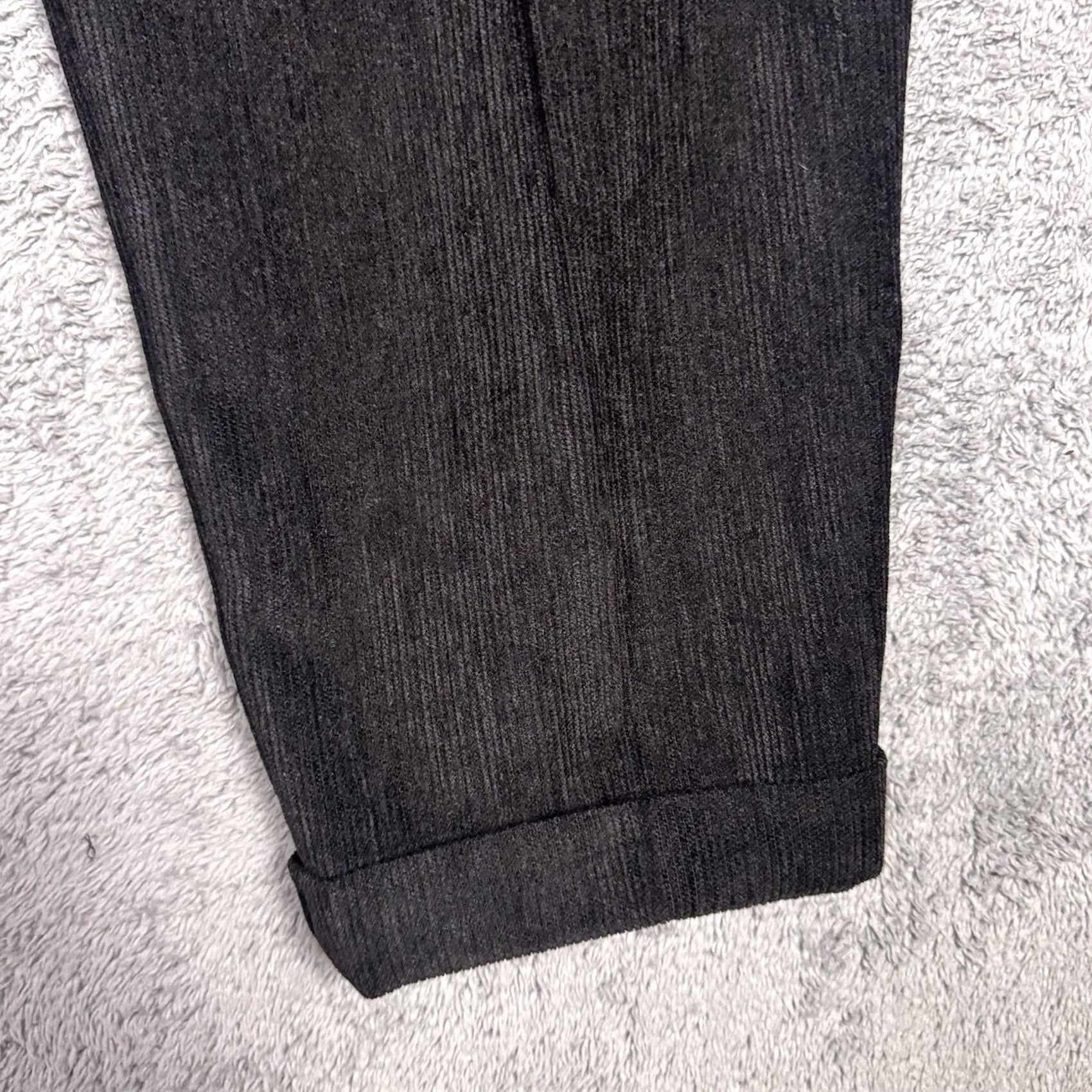 Vintage St Croix Pants Mens 40x32 Corduroy Dress Trousers Wool Blend Pleated Cuffed Italy Size US 40 / EU 56 - 3 Thumbnail