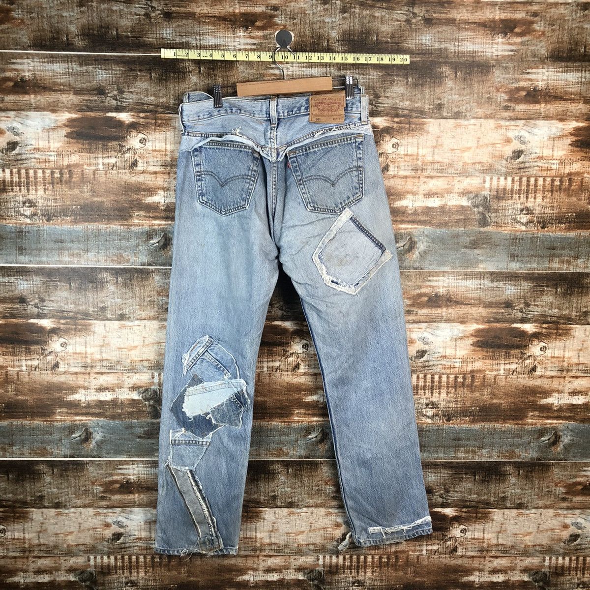 Levi's DLL Levis X Quana double waist reconstruct Denim #A2067 Size US 31 - 17 Thumbnail