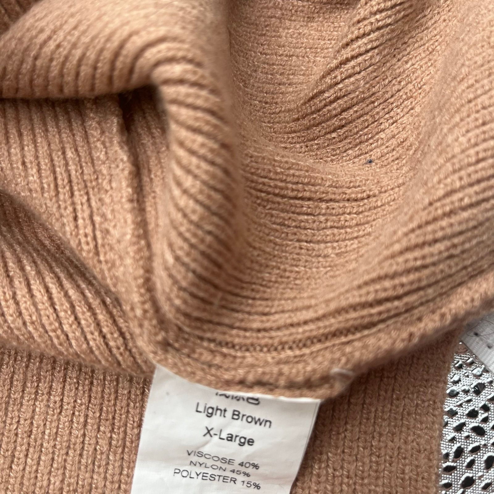 Unknown London Quarter Zip Collared Sweater, Beige, XL, Unisex Size XL / US 12-14 / IT 48-50 - 5 Thumbnail