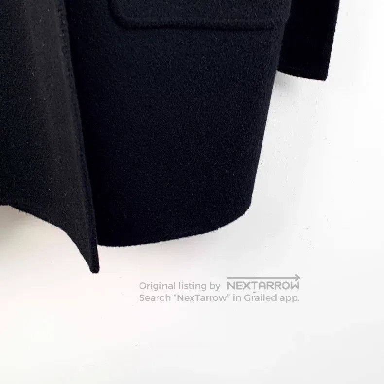 Hermes Hermes Black Cashmere Fringe Sleeveless Belted Coat Size XXS / US 00 / IT 34 - 4 Thumbnail